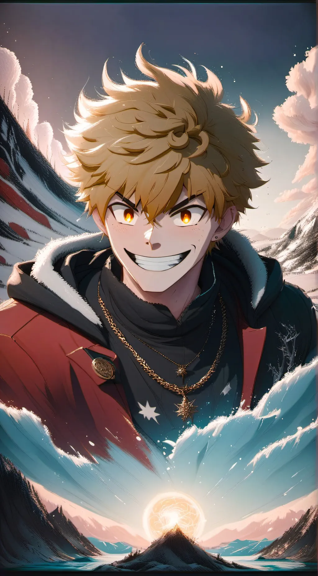 ai character: 💥🔥🌹Bakugo 🔥🌹💥 background