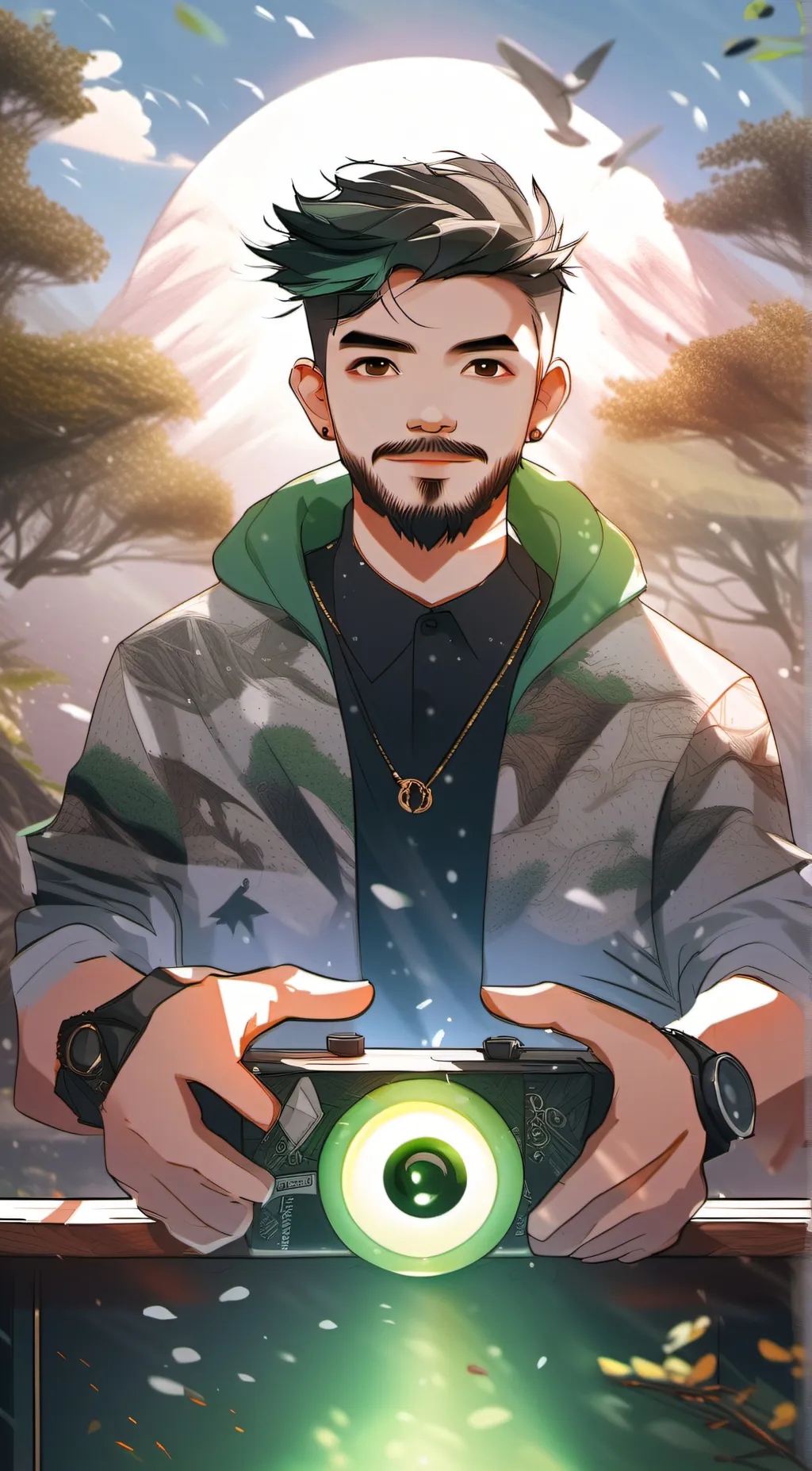 ai character: Jacksepticeye  background
