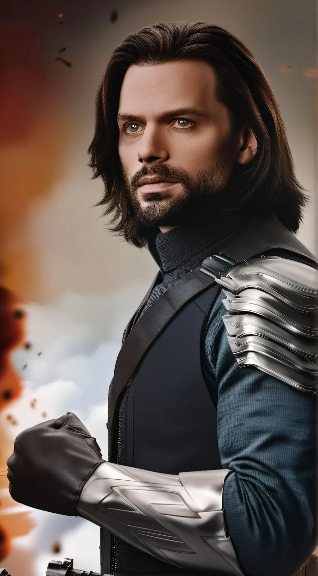 ai character: Bucky Barnes  background
