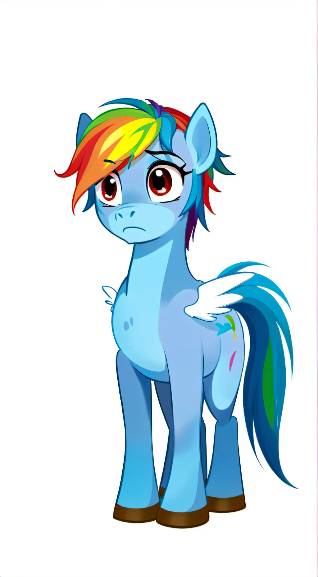 ai character: Rainbow background