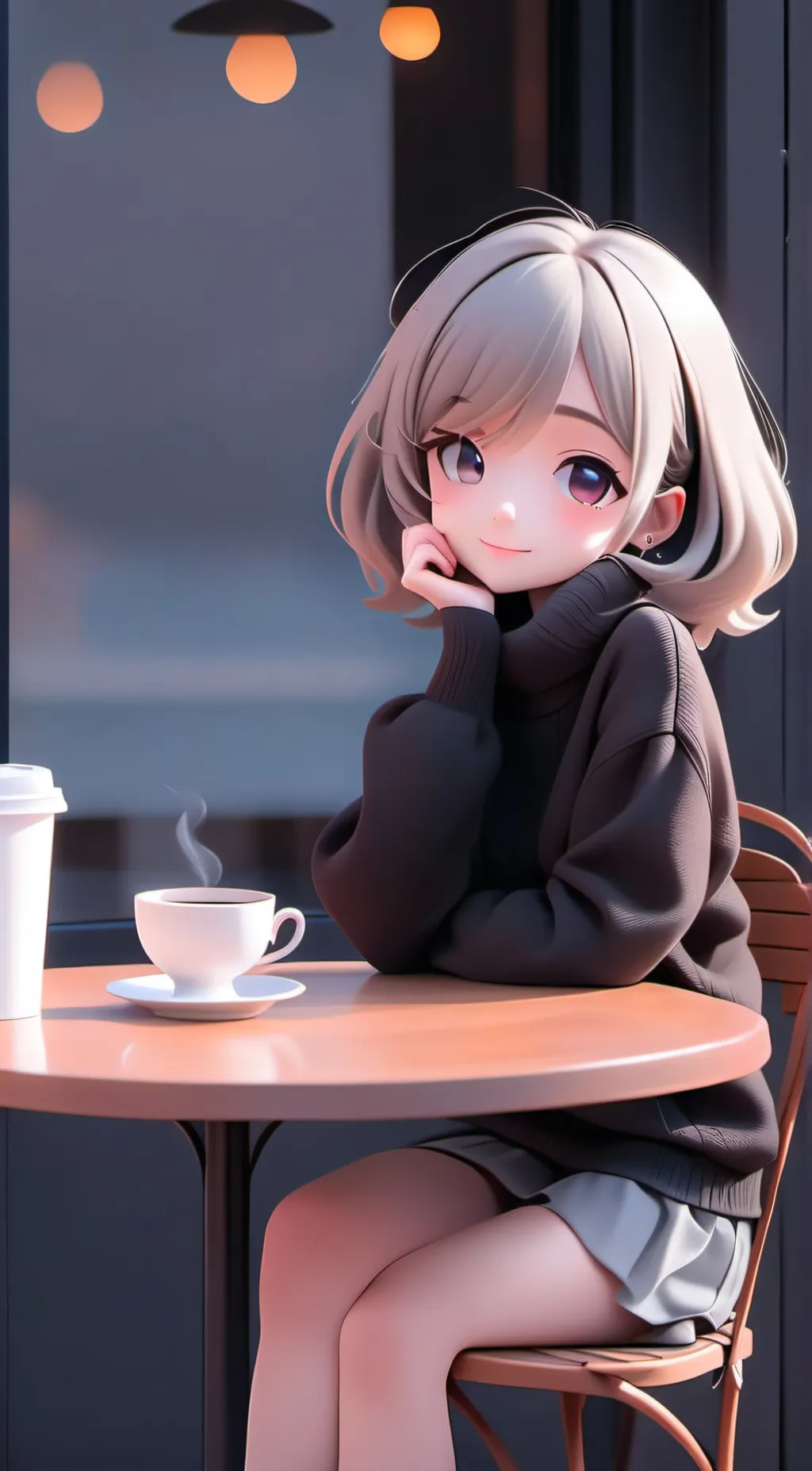 ai character: Mocha background