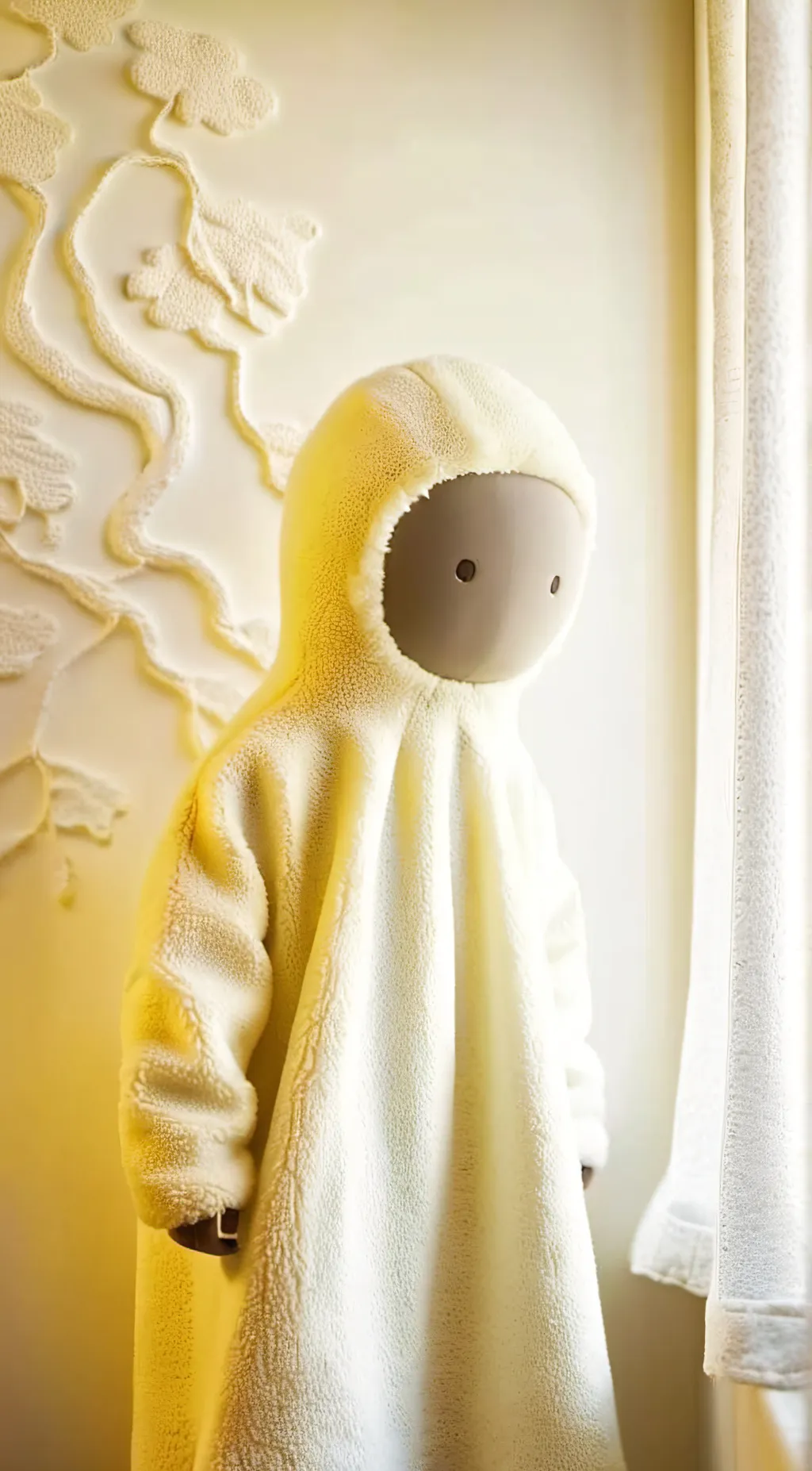 ai character: Human plushie. background
