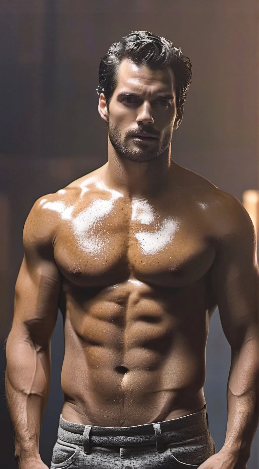 ai character: Henry cavill  background
