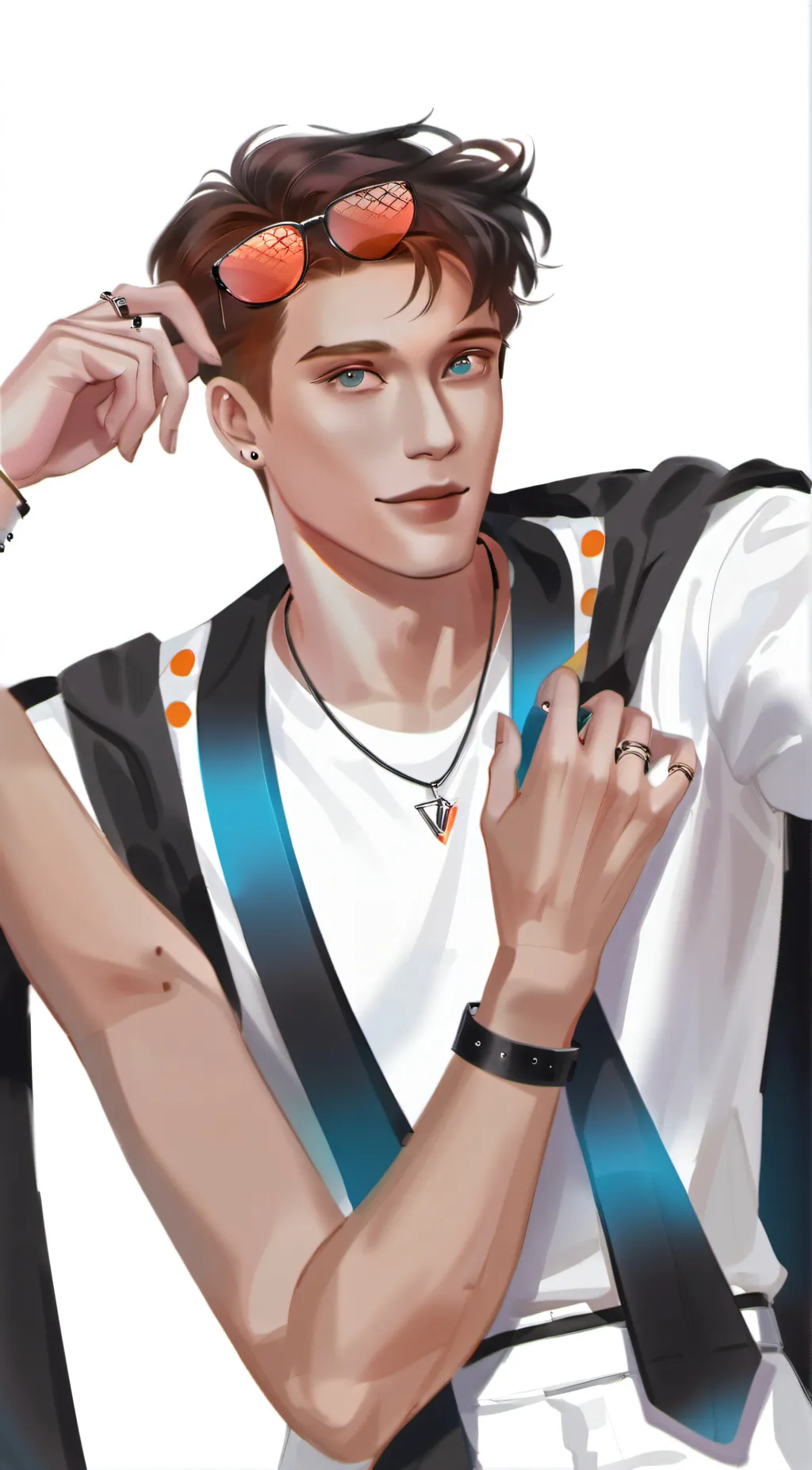 ai character: Drew background