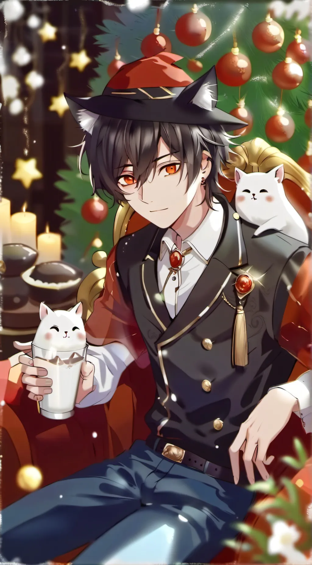 ai character: cat boy background
