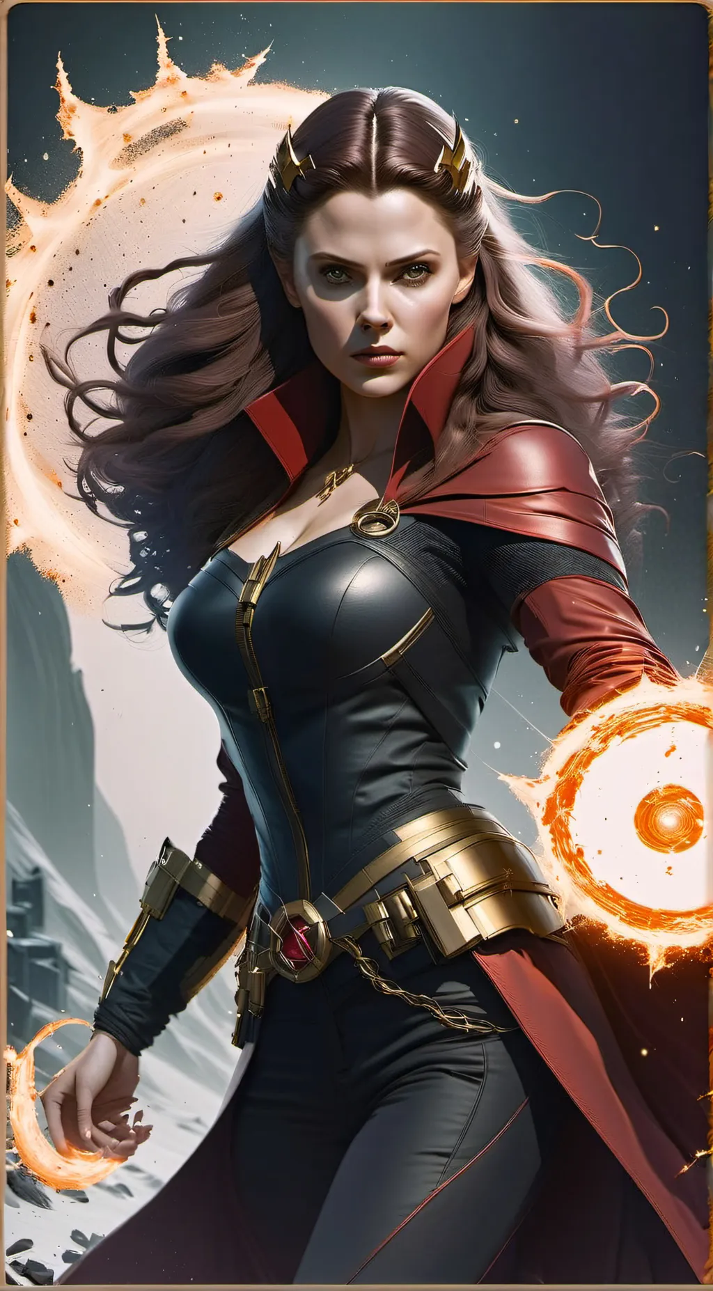 ai character: Scarlet witch  background