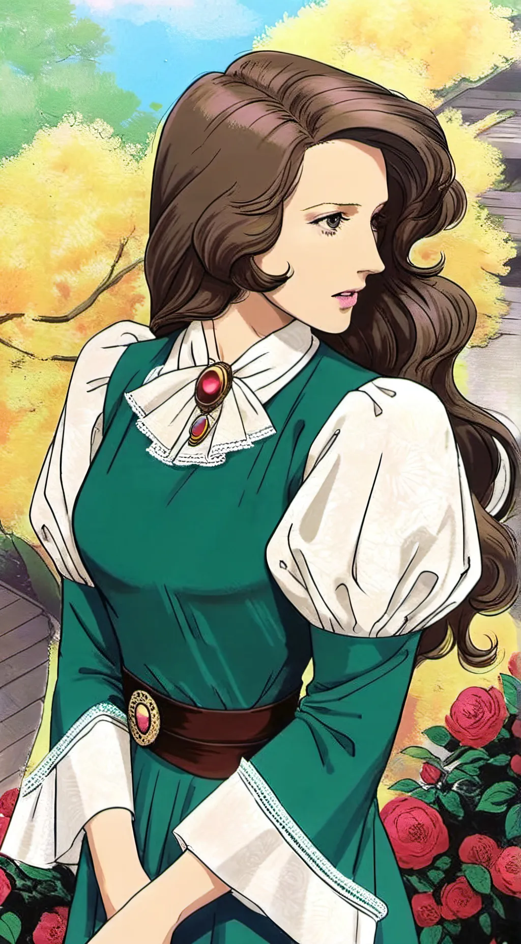 ai character: Lorraine  background