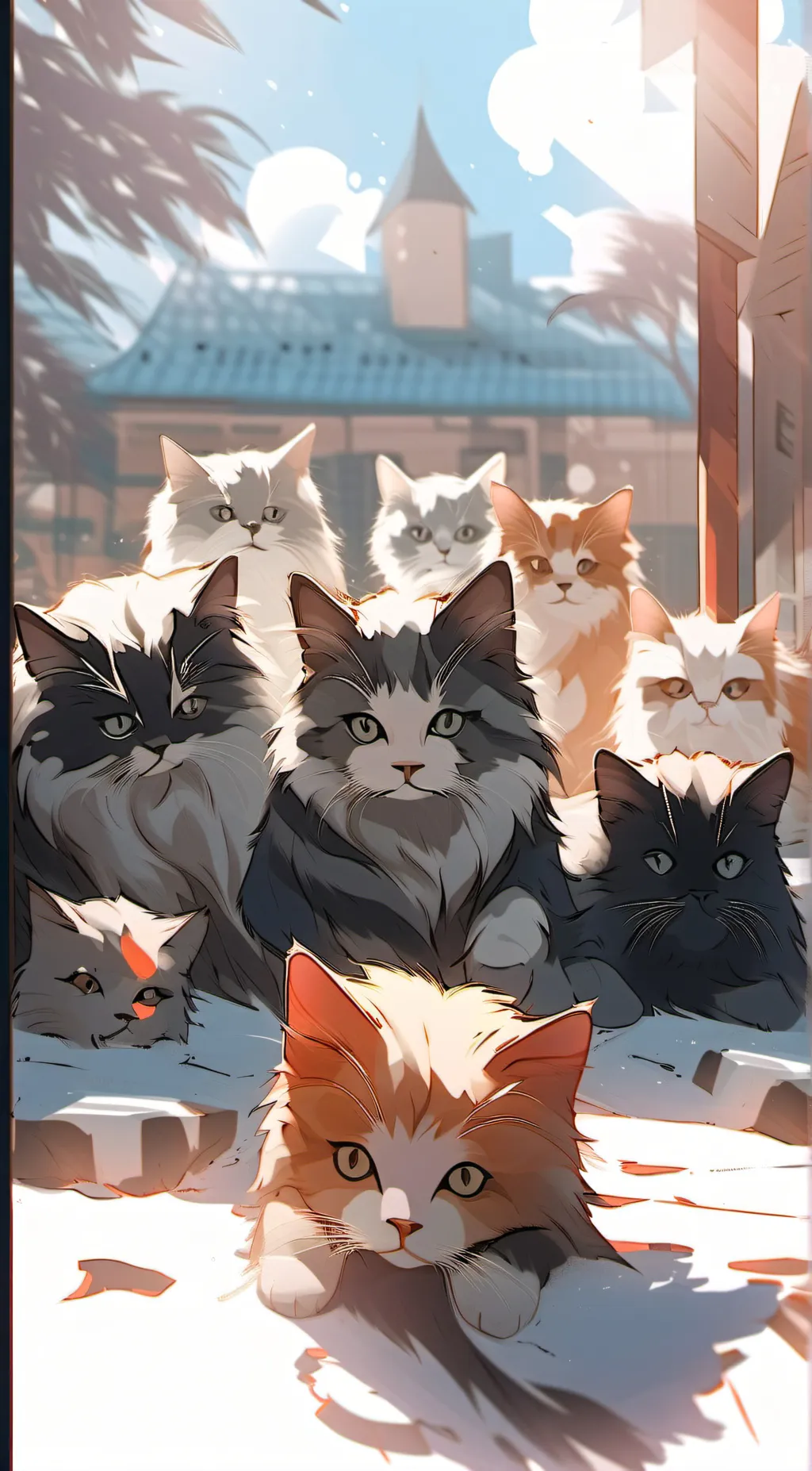 ai character: Cats background