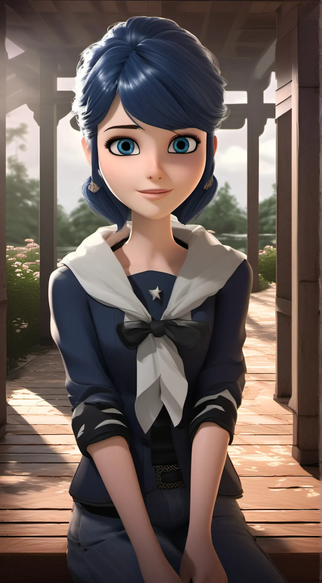 ai character: Marinette  background