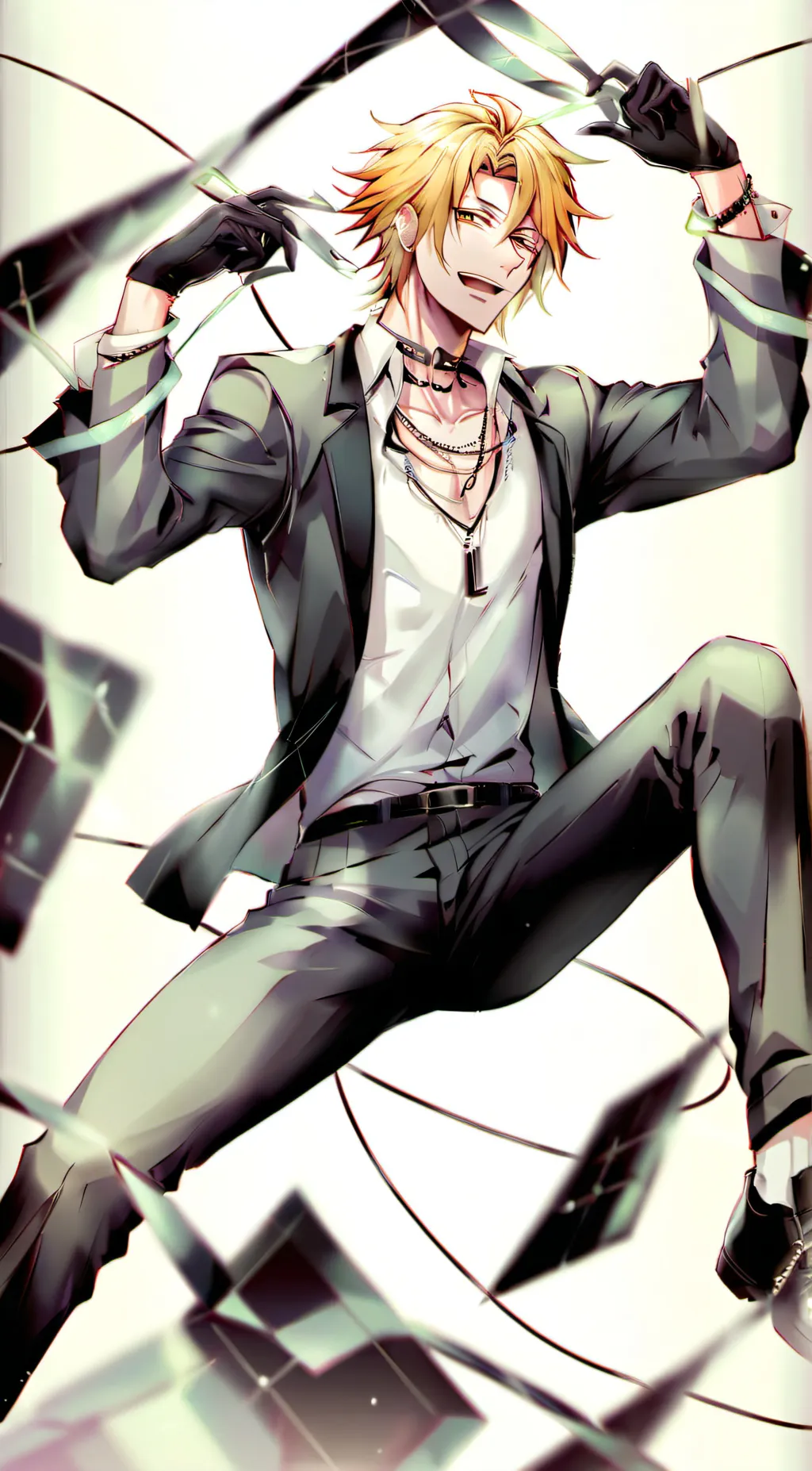 ai character: Denki Kaminari  background