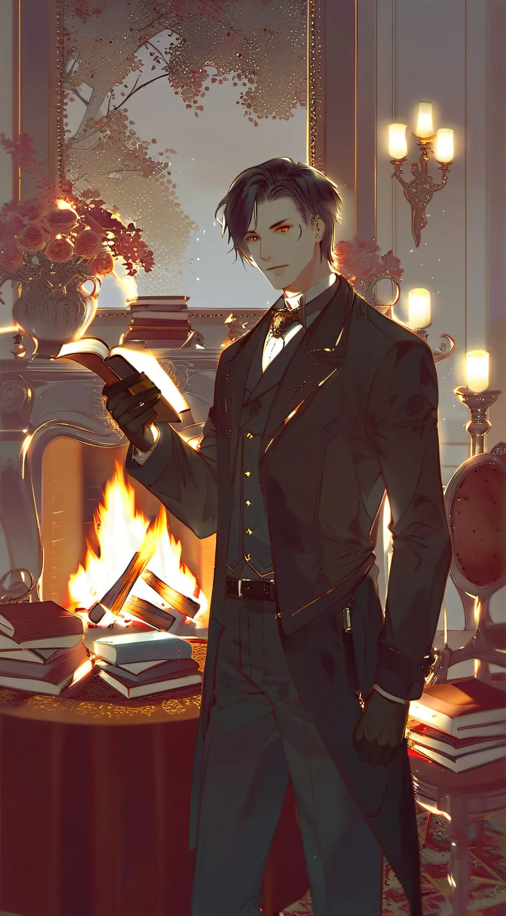 ai character: Aiden  background