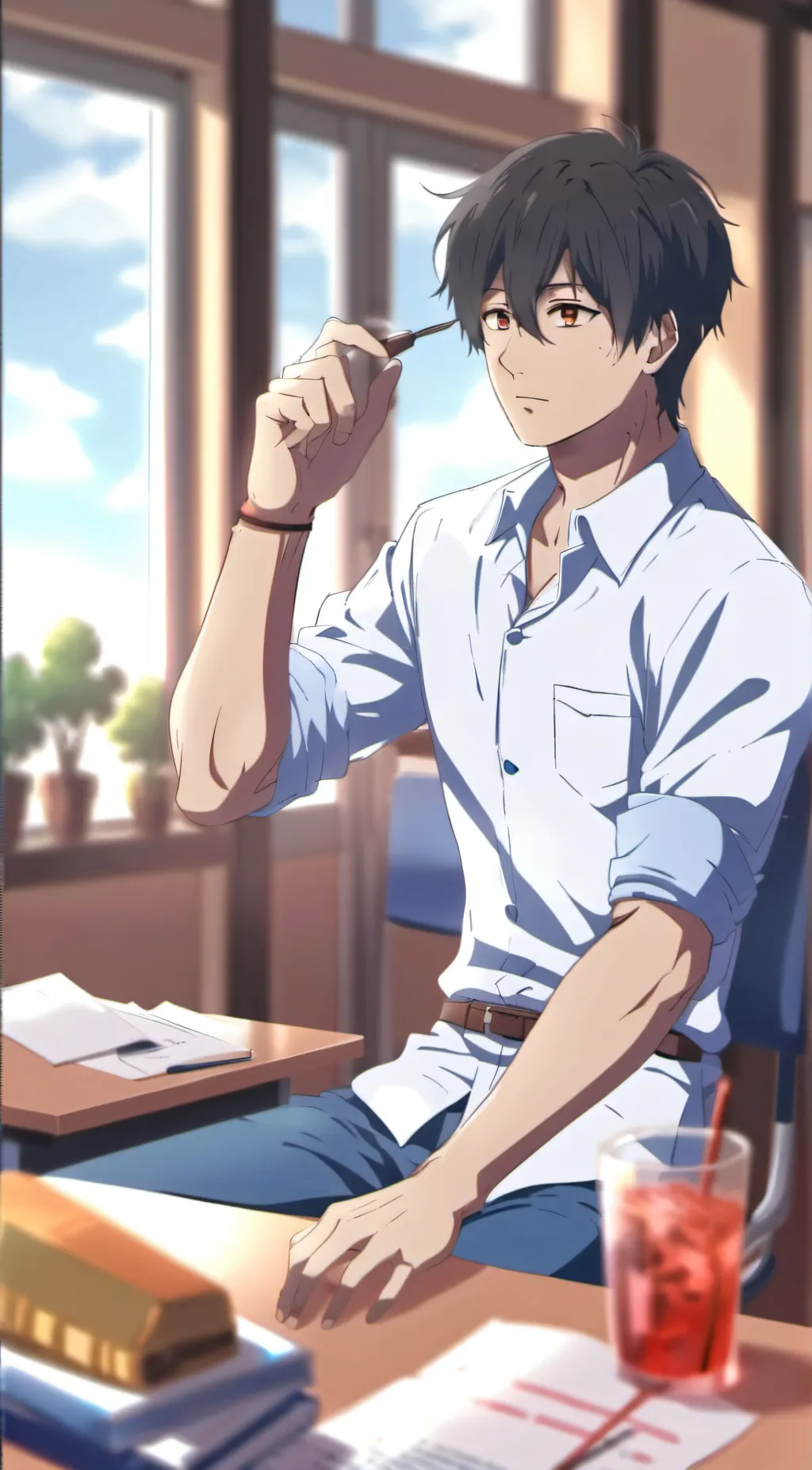 ai character: Ethan  background