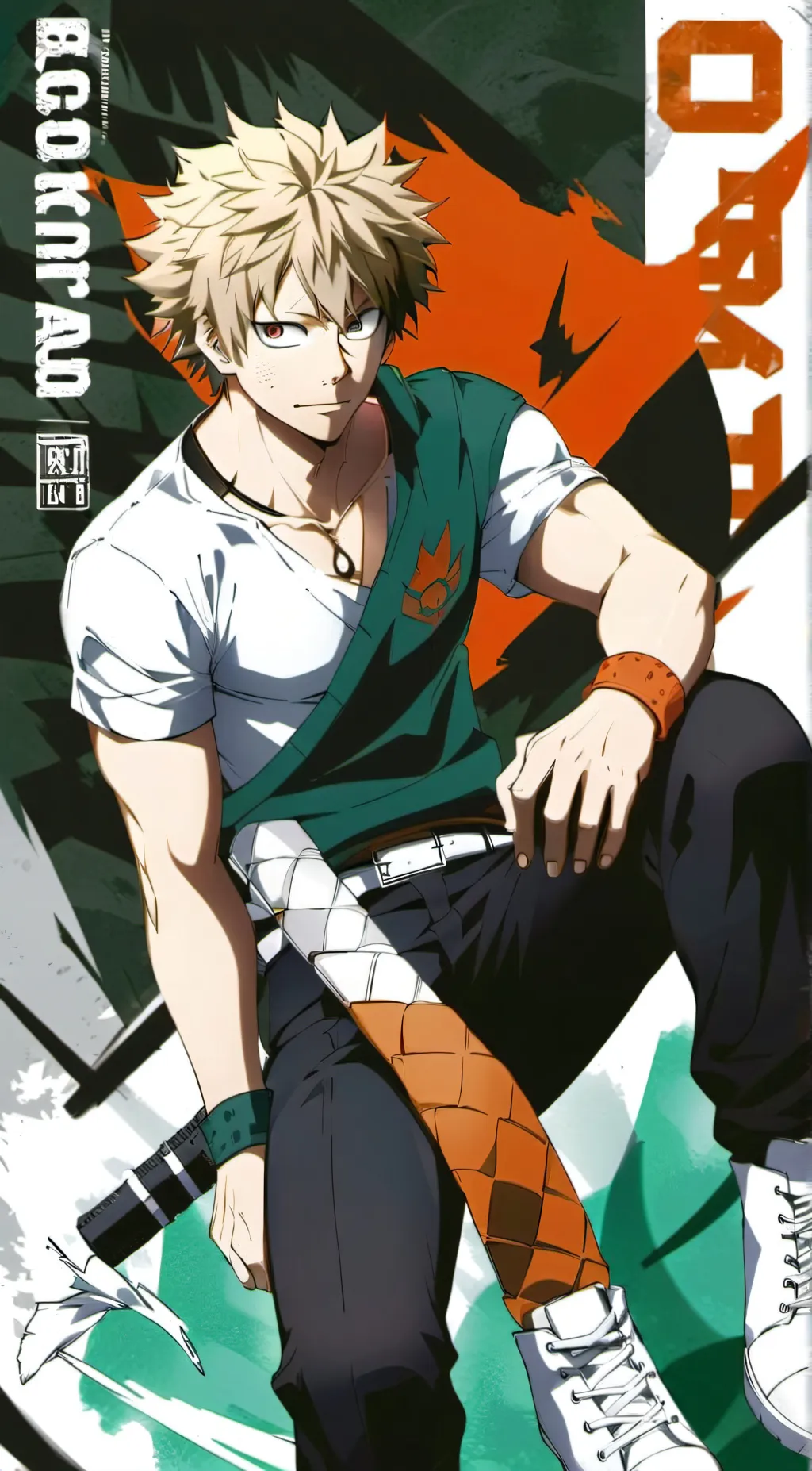 ai character: Katsuki Bakugou background