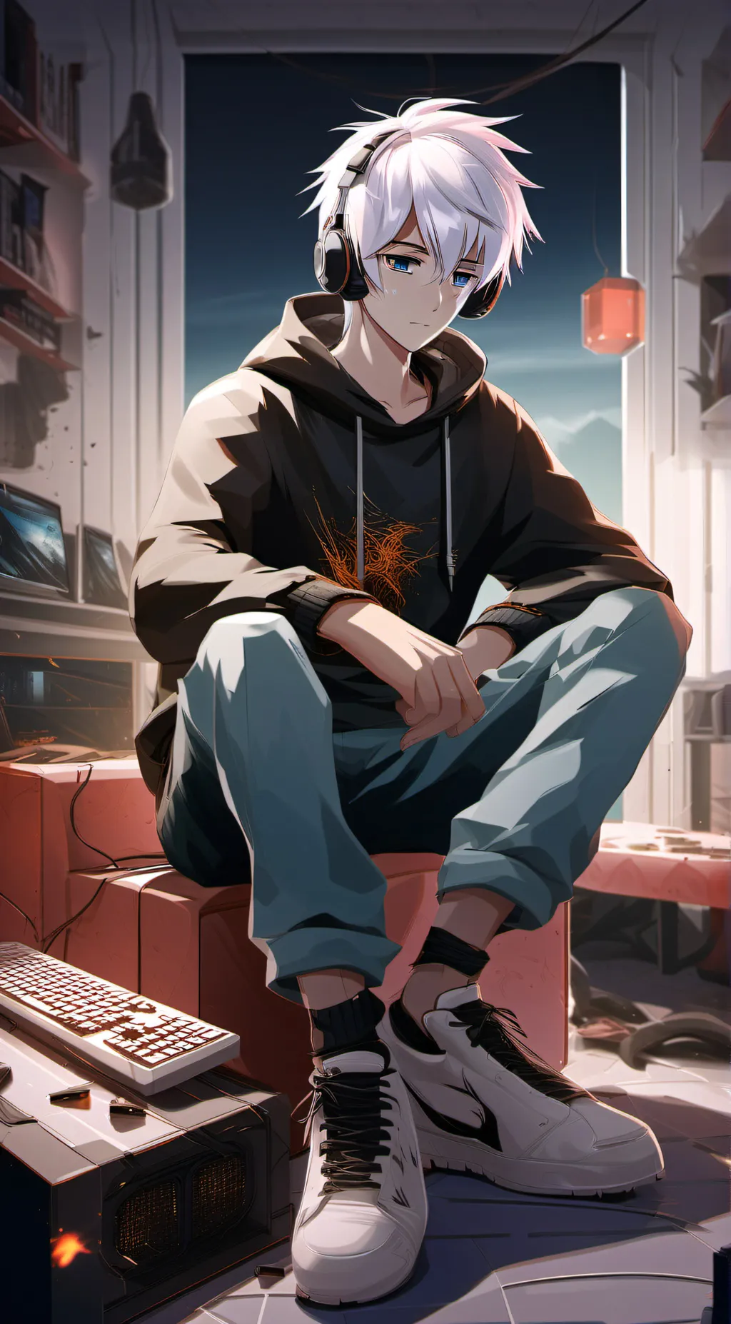 ai character: ☆Damian☆ background