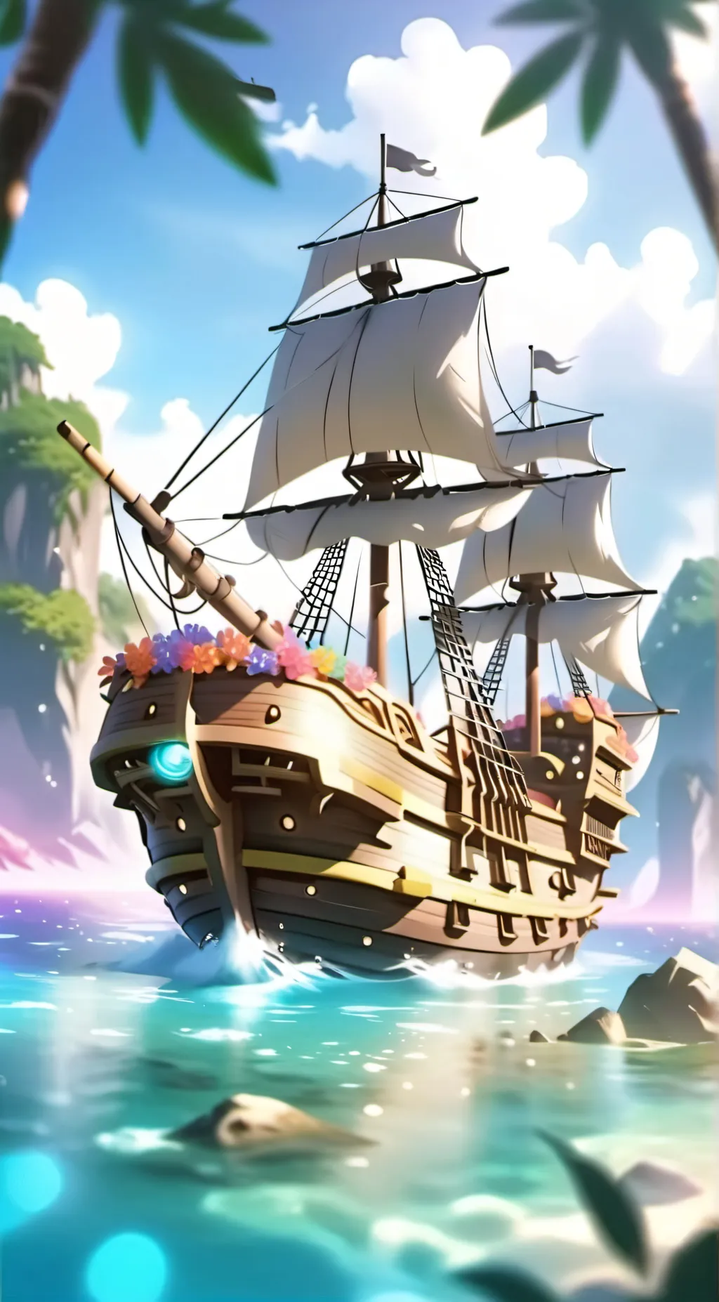 ai character: {Straw Hats} background