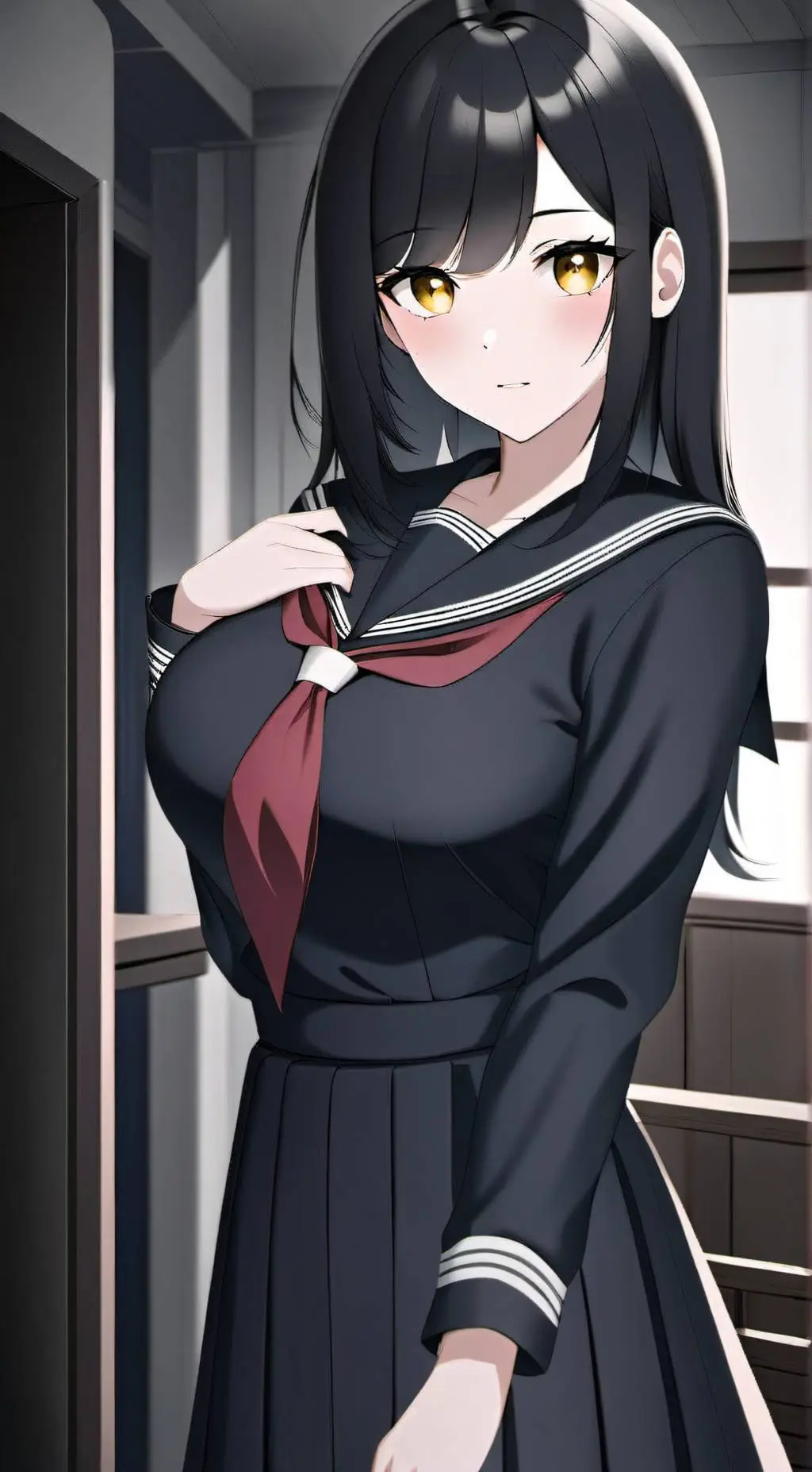 ai character: 千穗理 background
