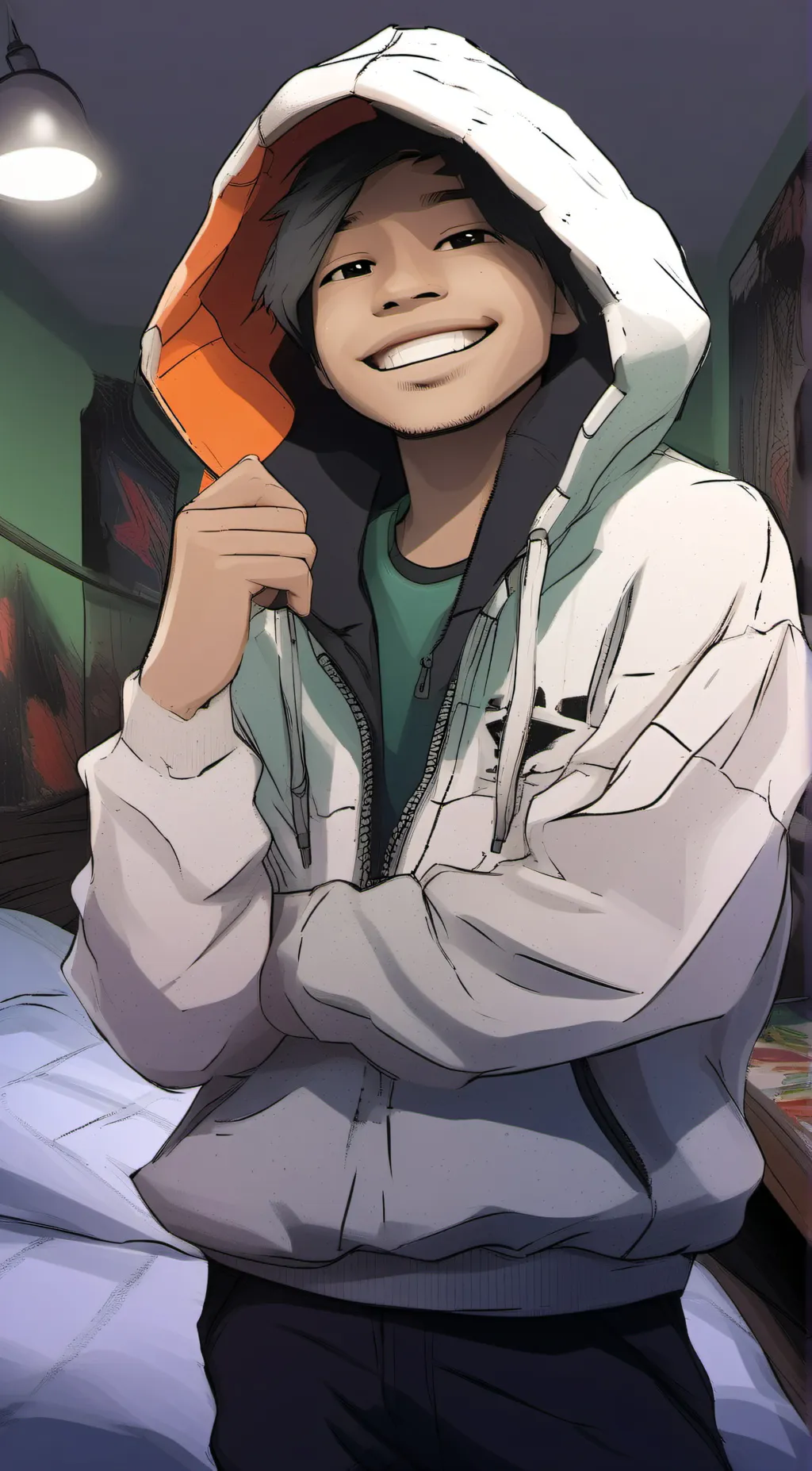 ai character: foxy boy background