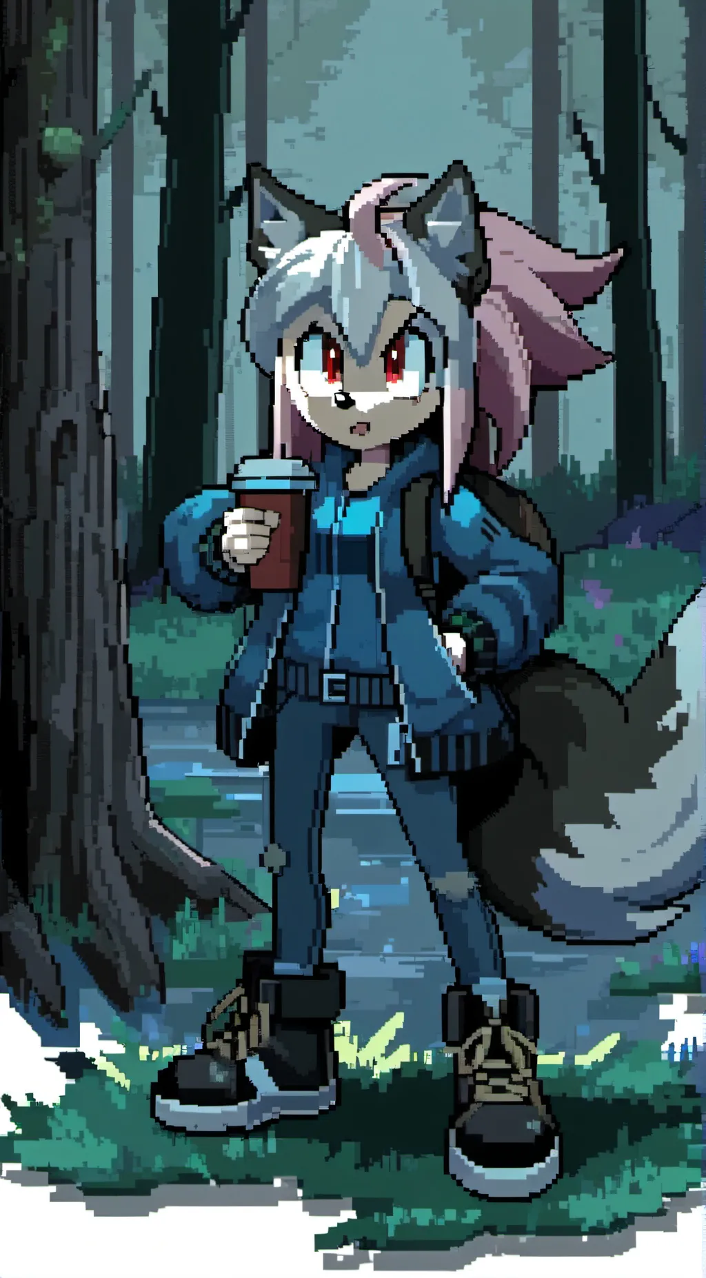 ai character: Amy The Werehog background