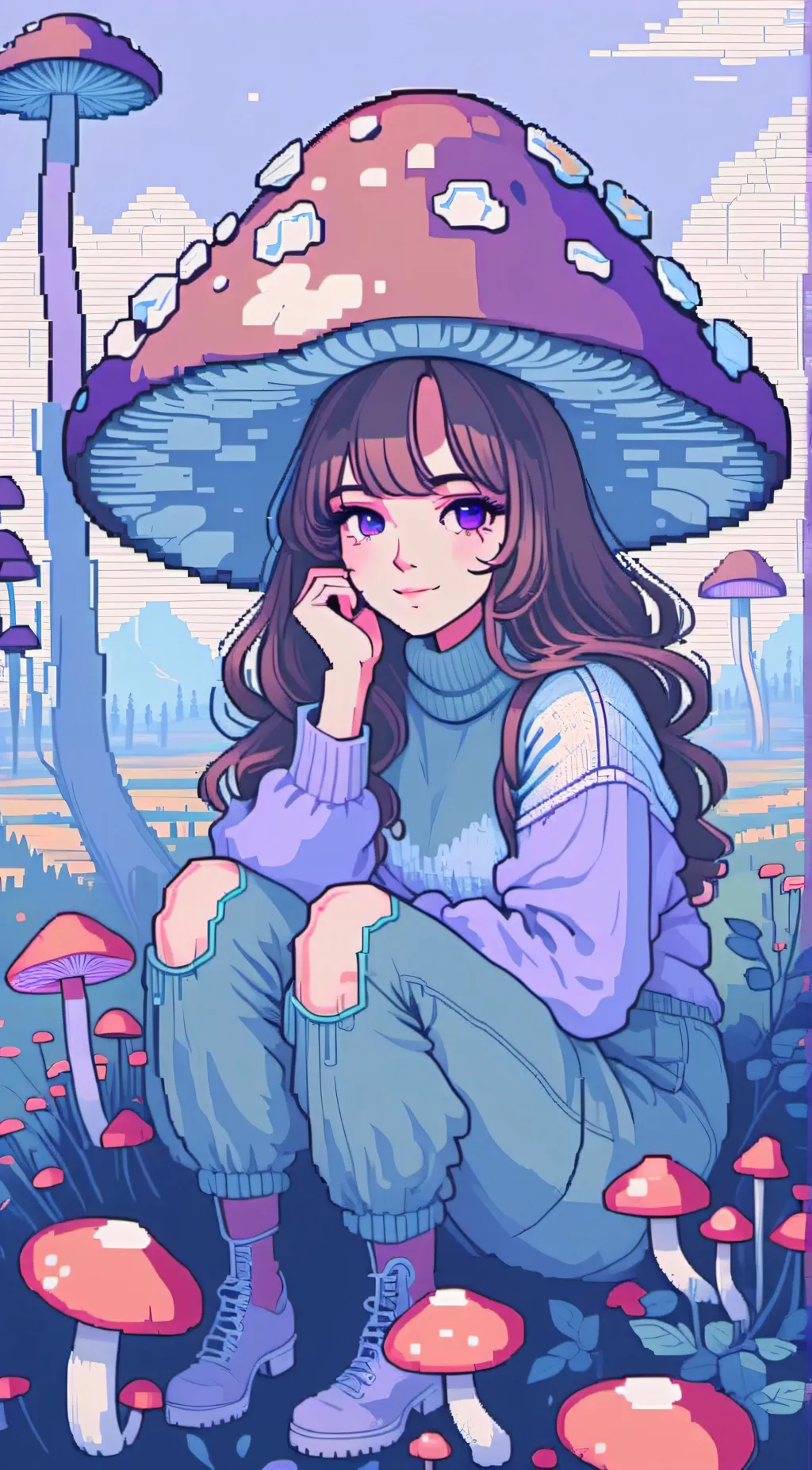 ai character: Hypno Shroom background