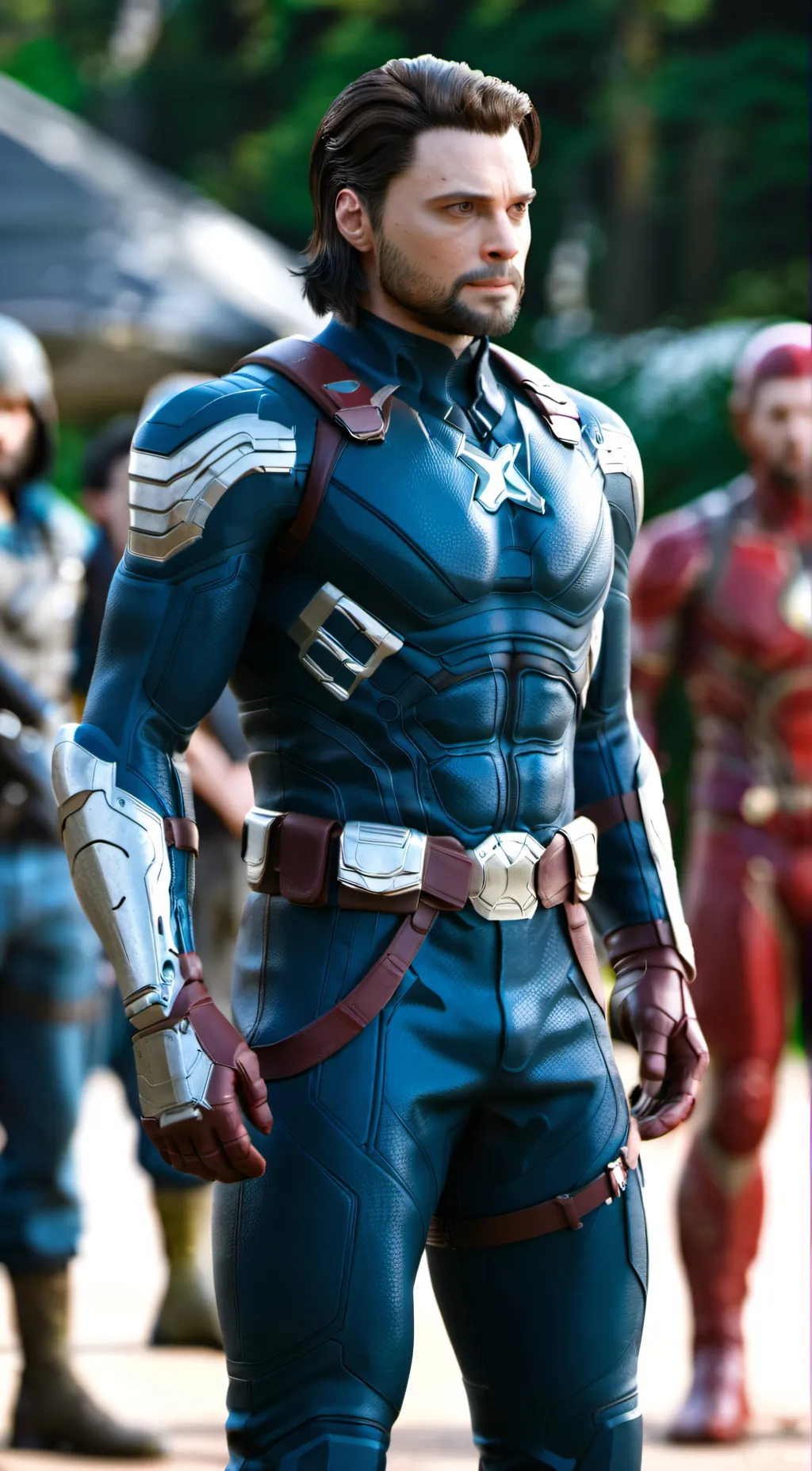 ai character: Bucky Barnes  background