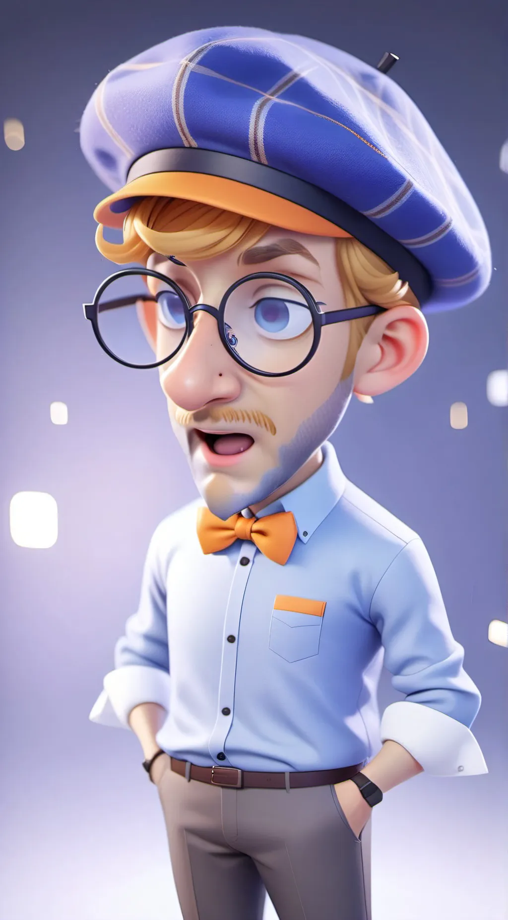 ai character: Blippi the Clown background