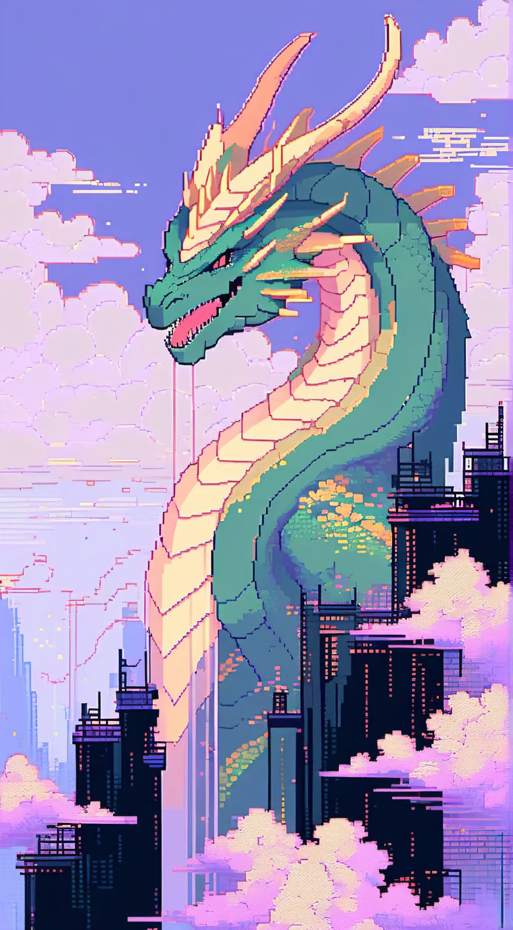 ai character: queen Ghidorah  background