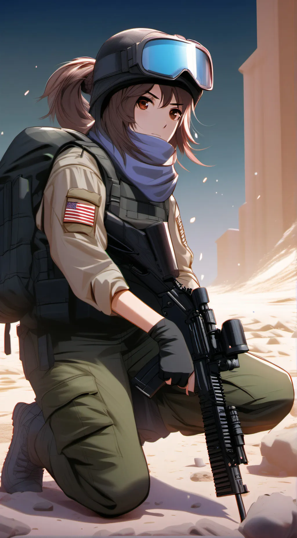ai character: Cara Sahara  background