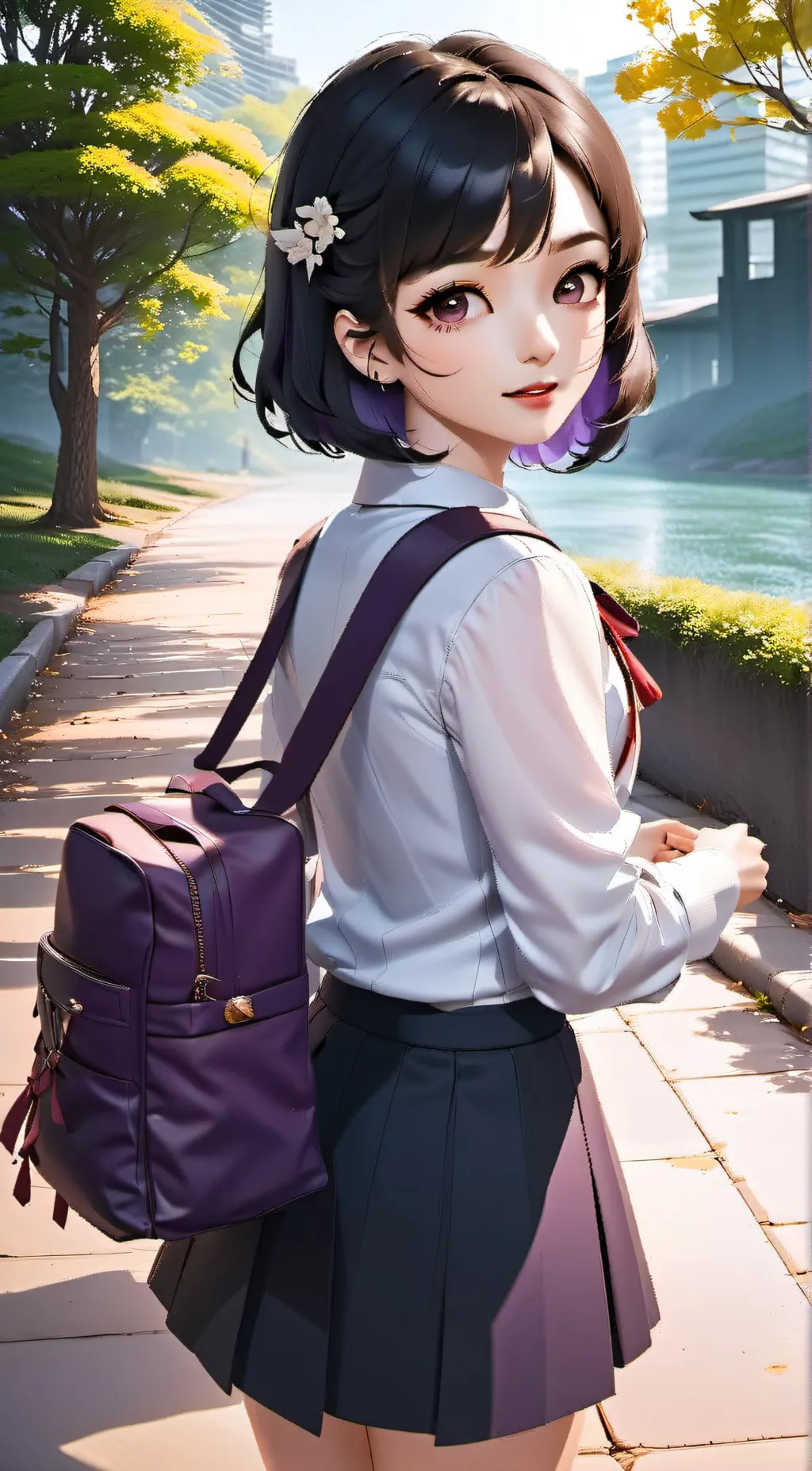 ai character: Lilly xLolla background