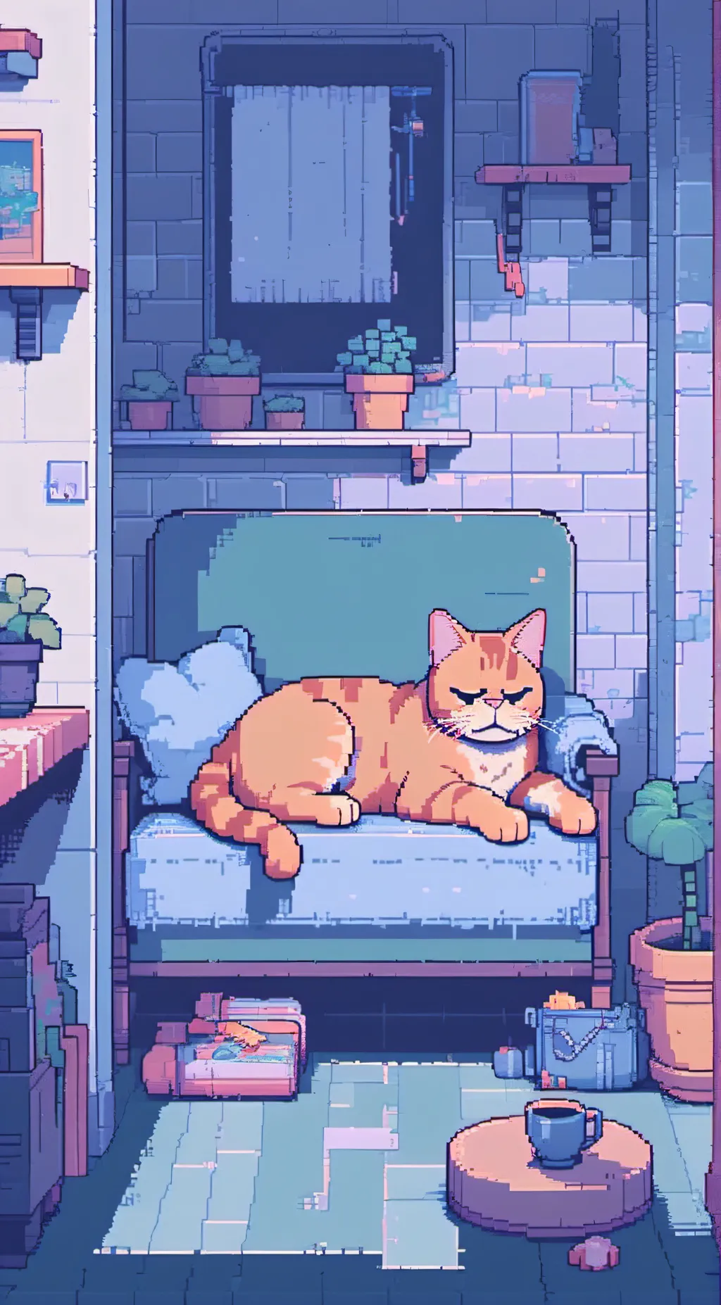 ai character: garfield  background