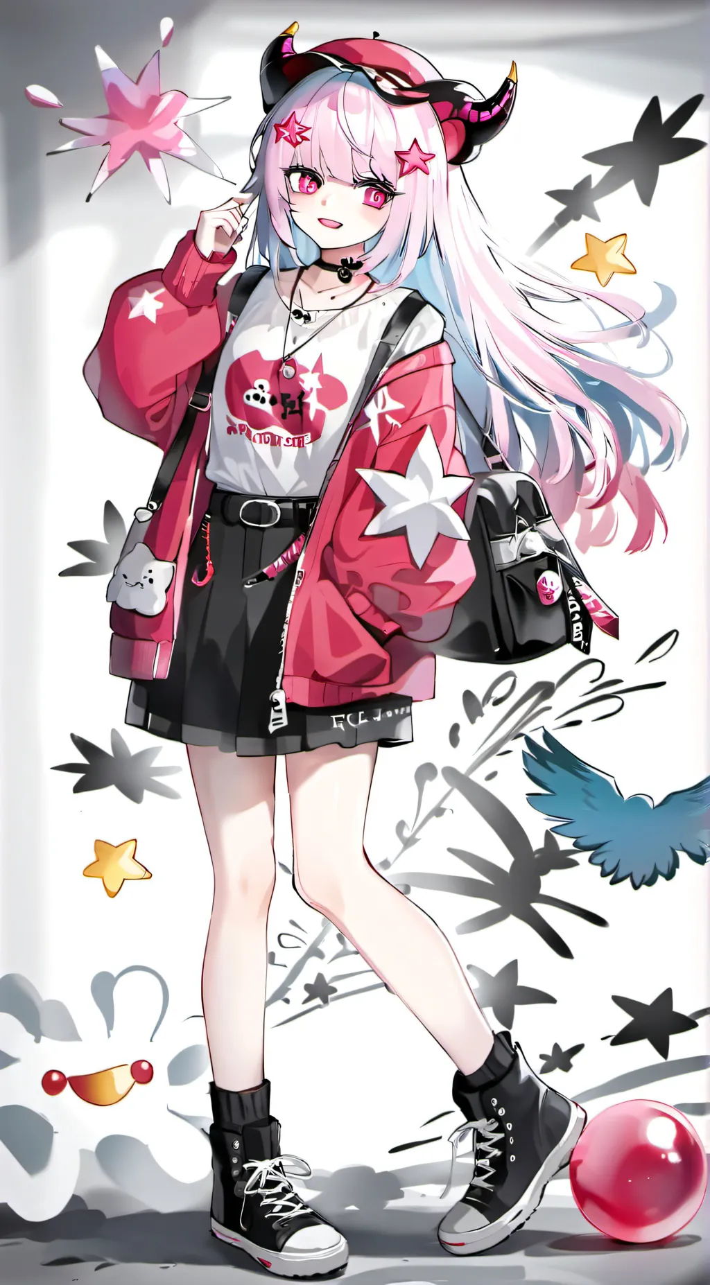 ai character: Amber background