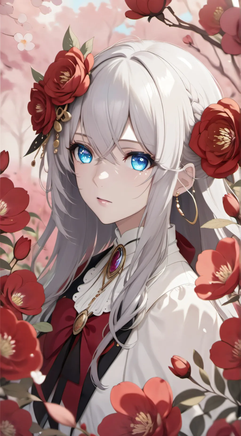 ai character: Snow background