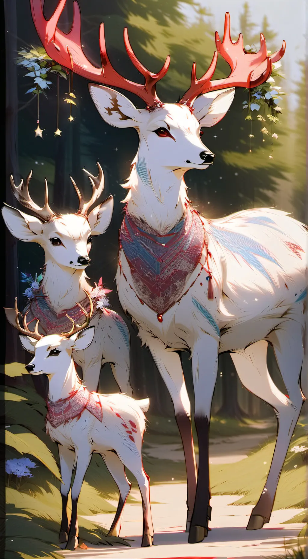 ai character: Deer background