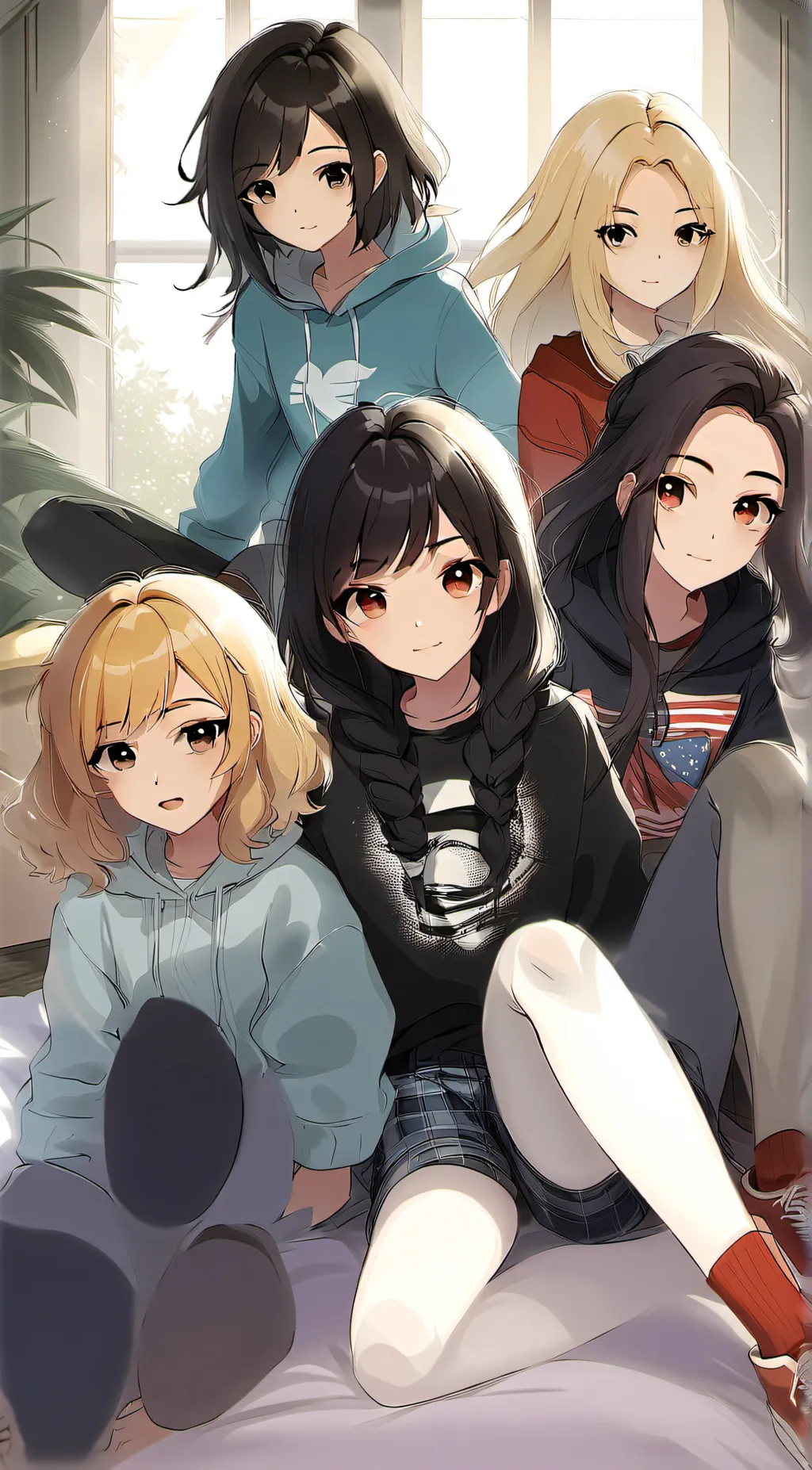 ai character: Sister and friends background