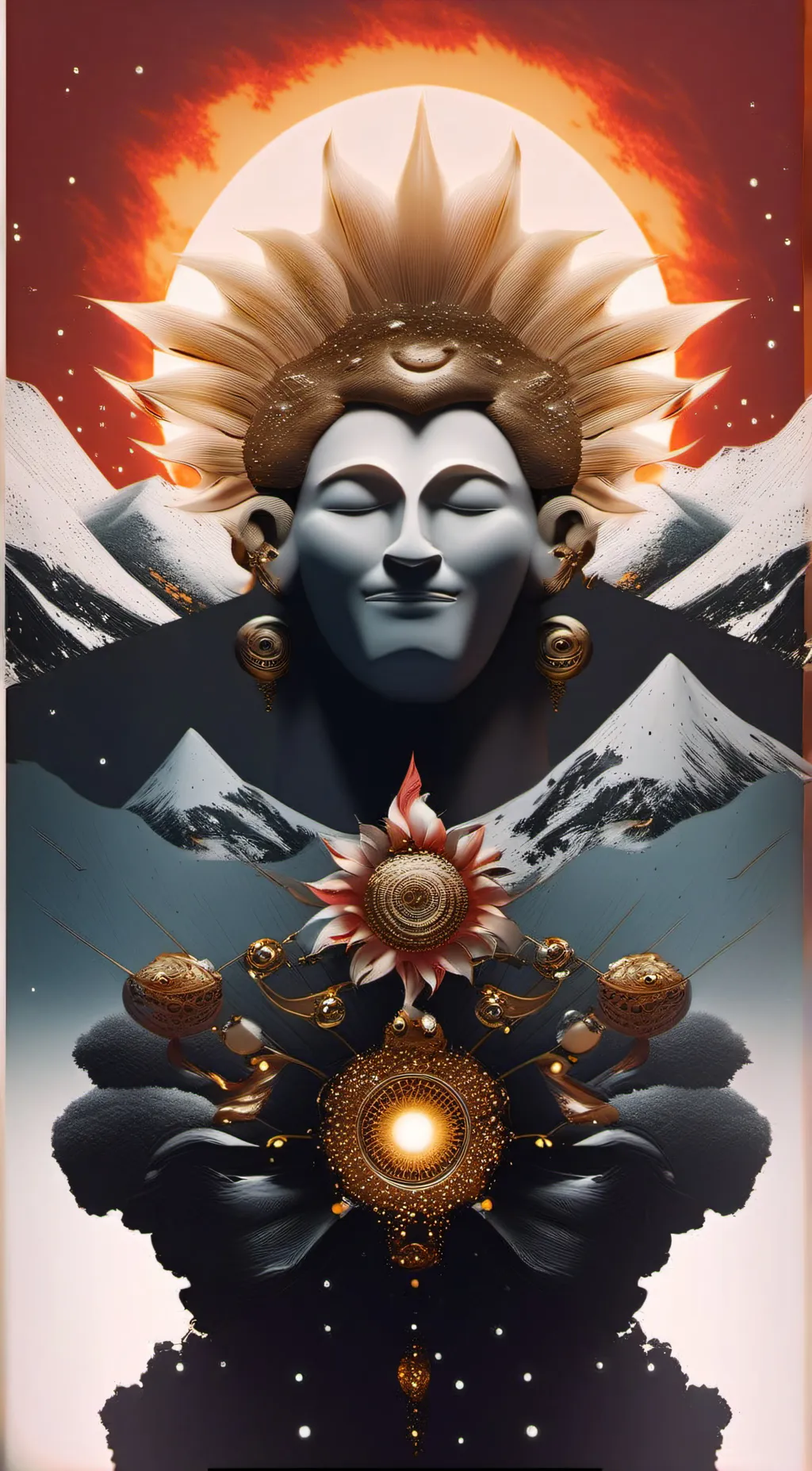 ai character: the sun background