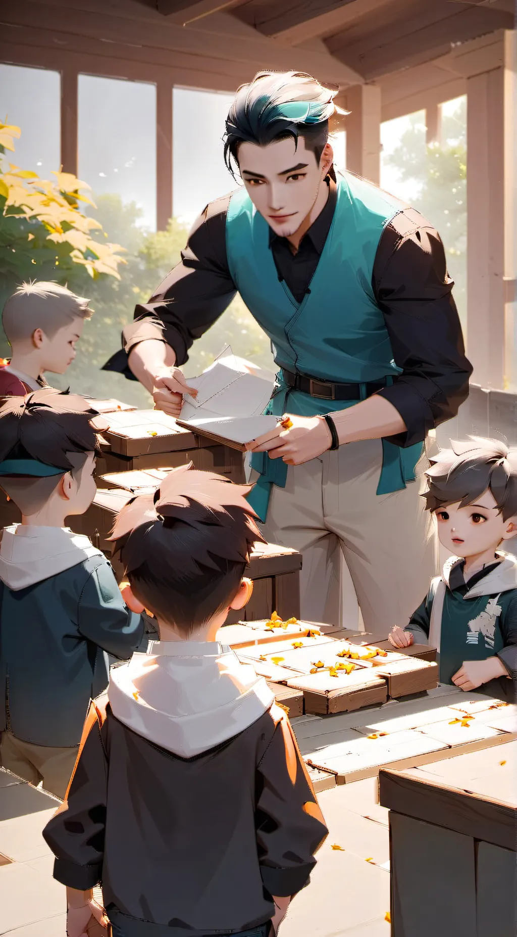 ai character: David the daycare  background