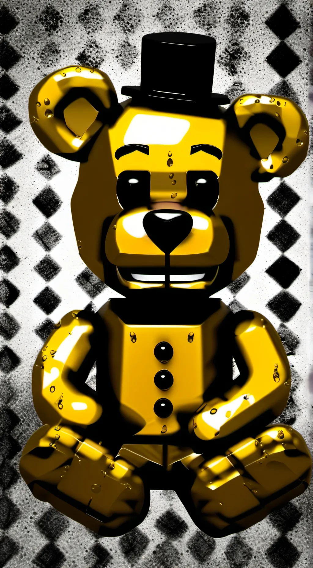 ai character: Golden Freddy. background