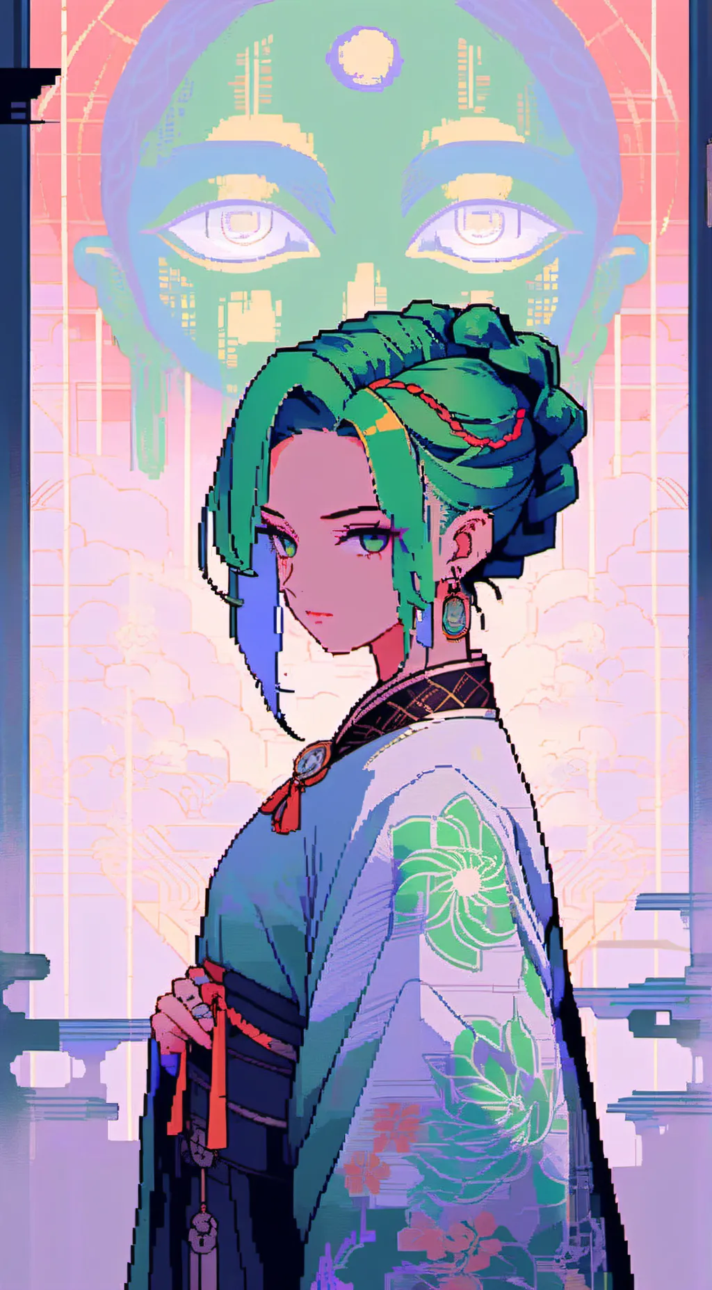 ai character: "Emerald" background
