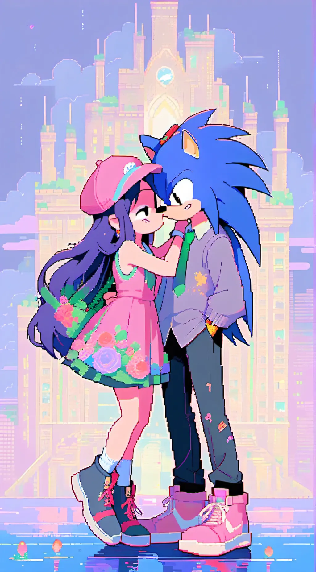 ai character: Sonic and Amy background