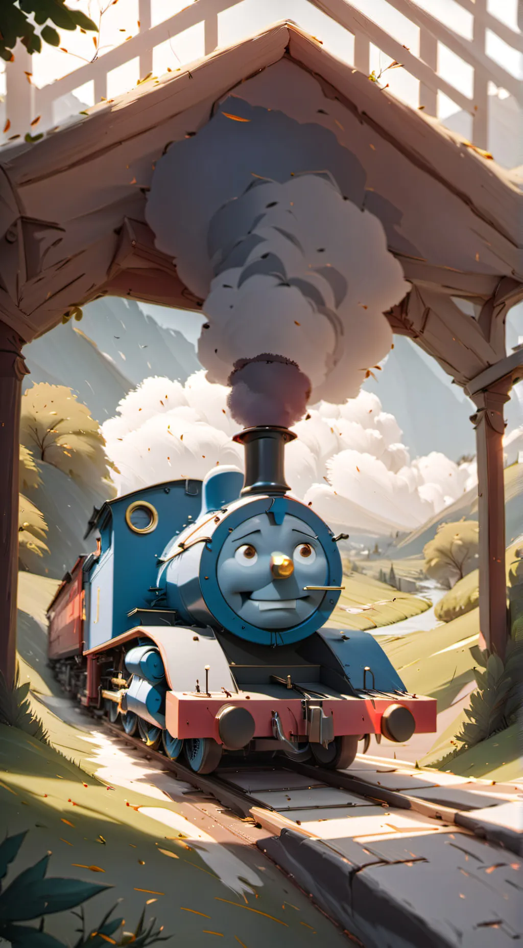 ai character: Gordon the train  background