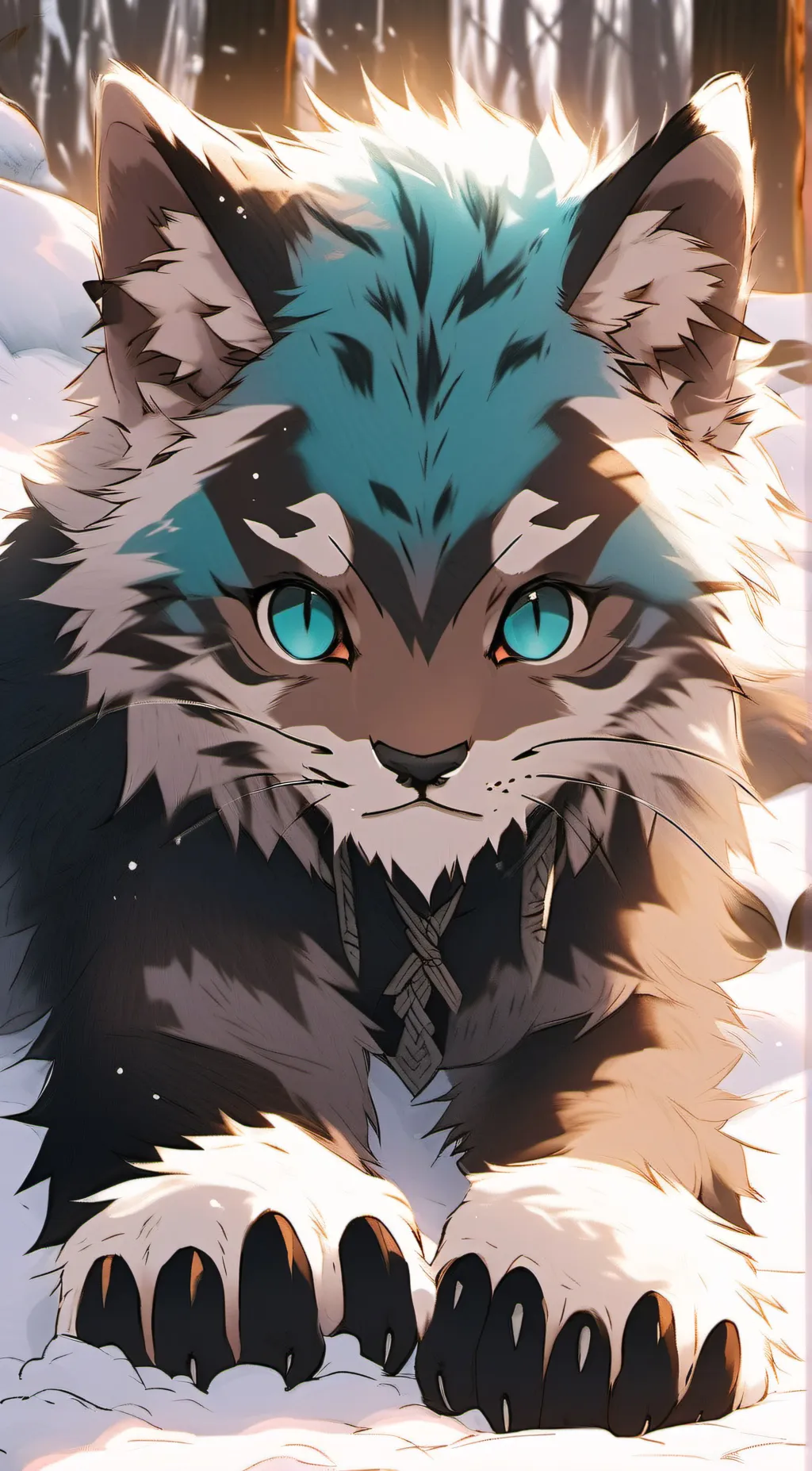 ai character: Snow background