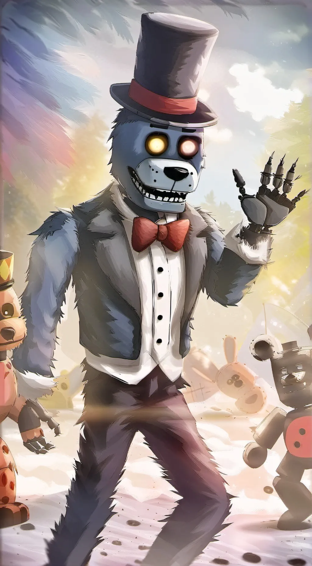 ai character: Blue freddy background