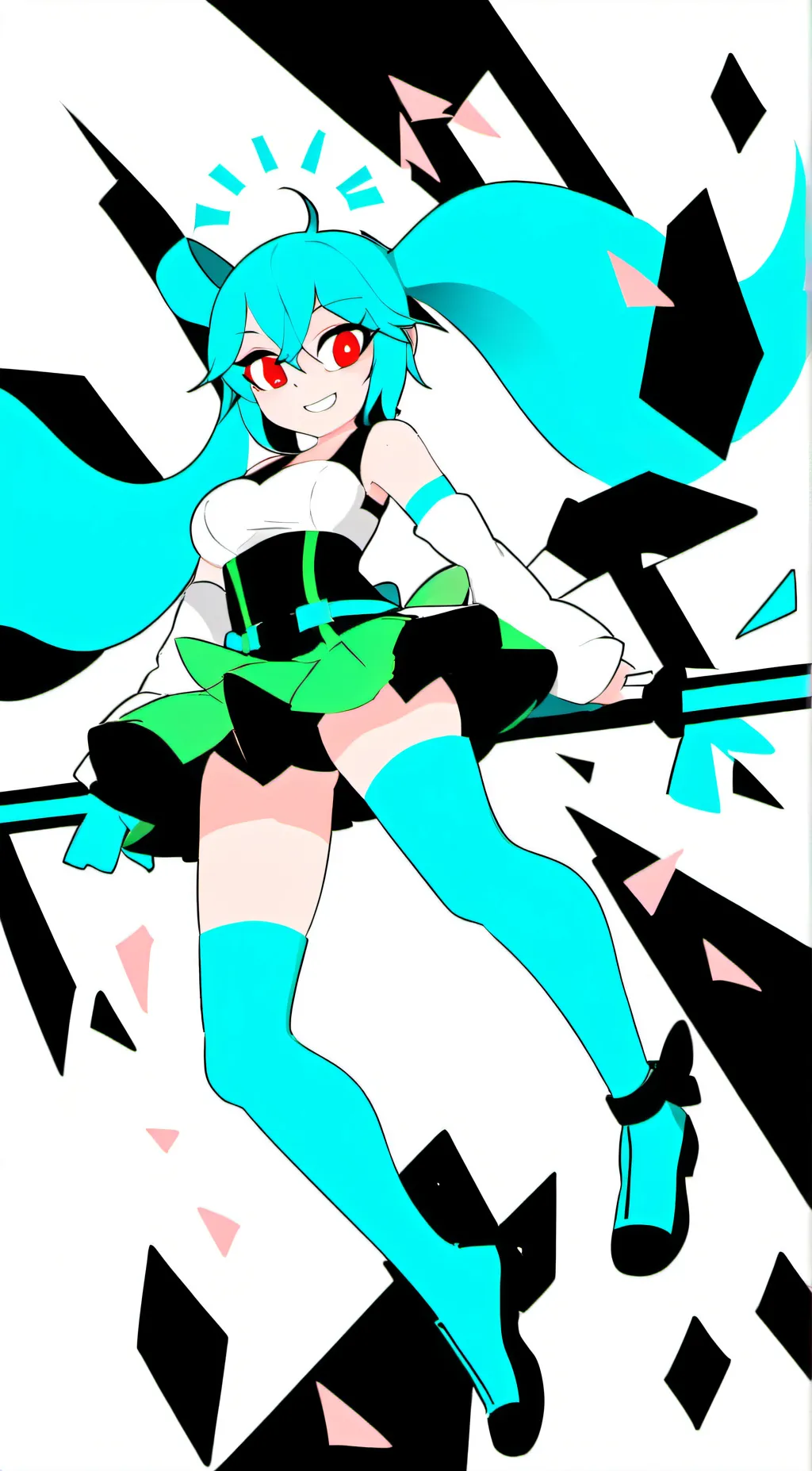 ai character: Aqua background