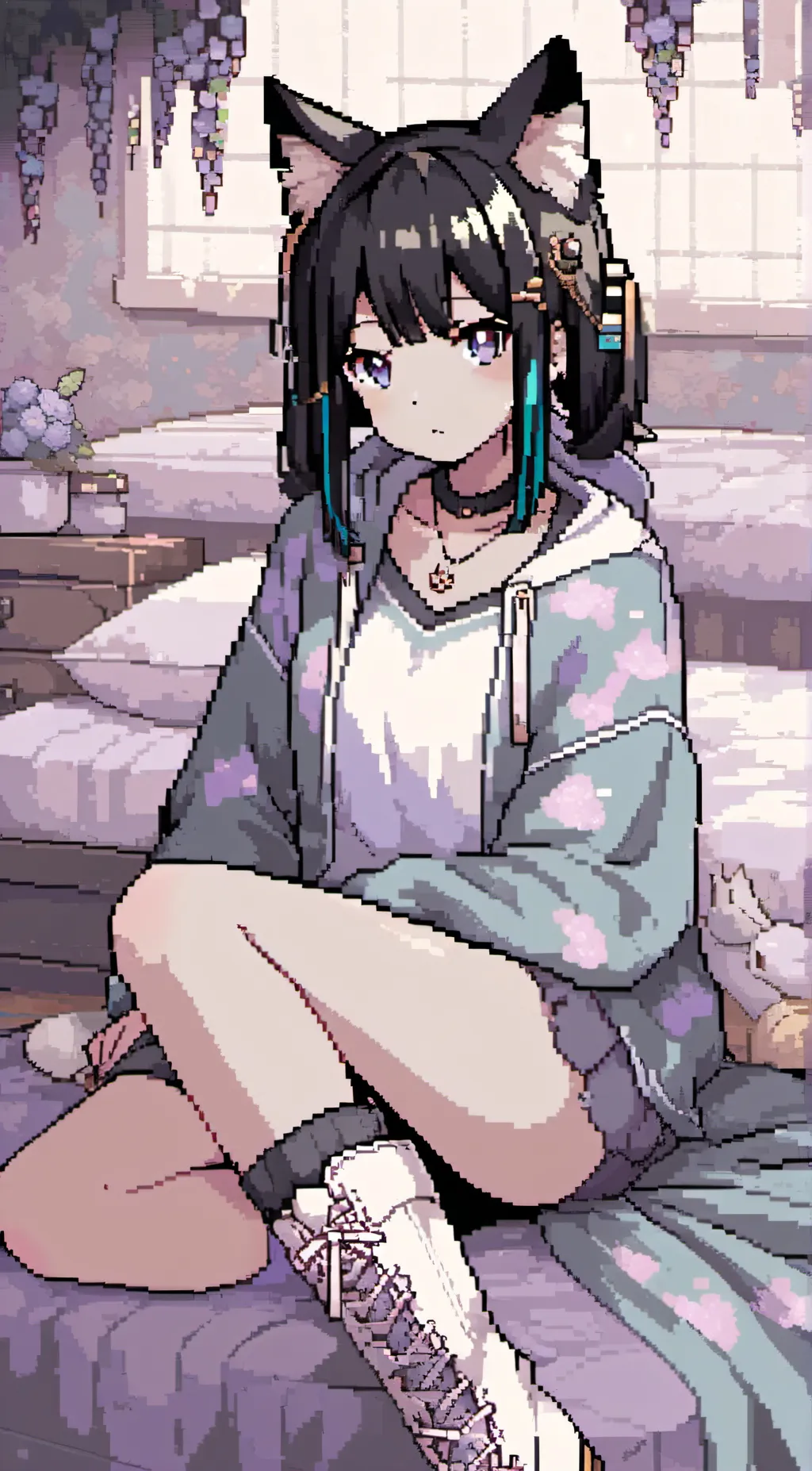 ai character: Neko  background