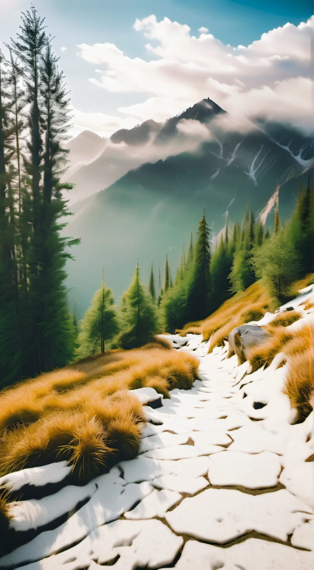 ai character: Forest walk background