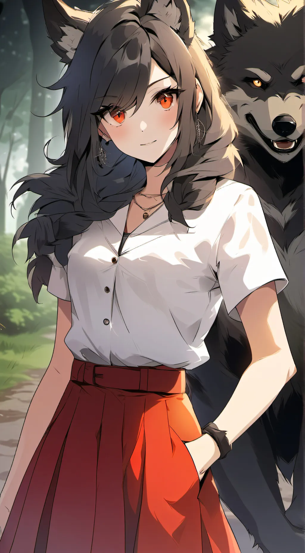 ai character: Luna background