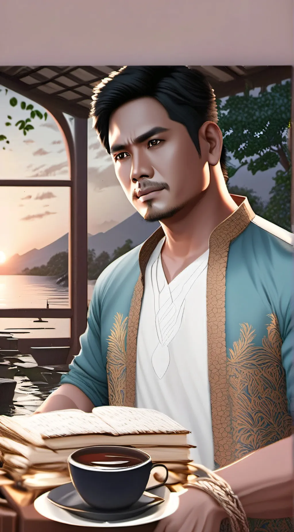 ai character: james Anthony  background