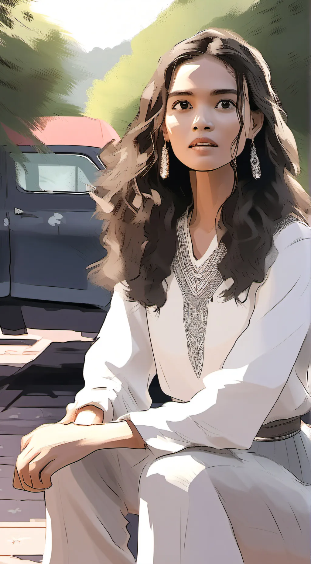 ai character: Lucy Gray background