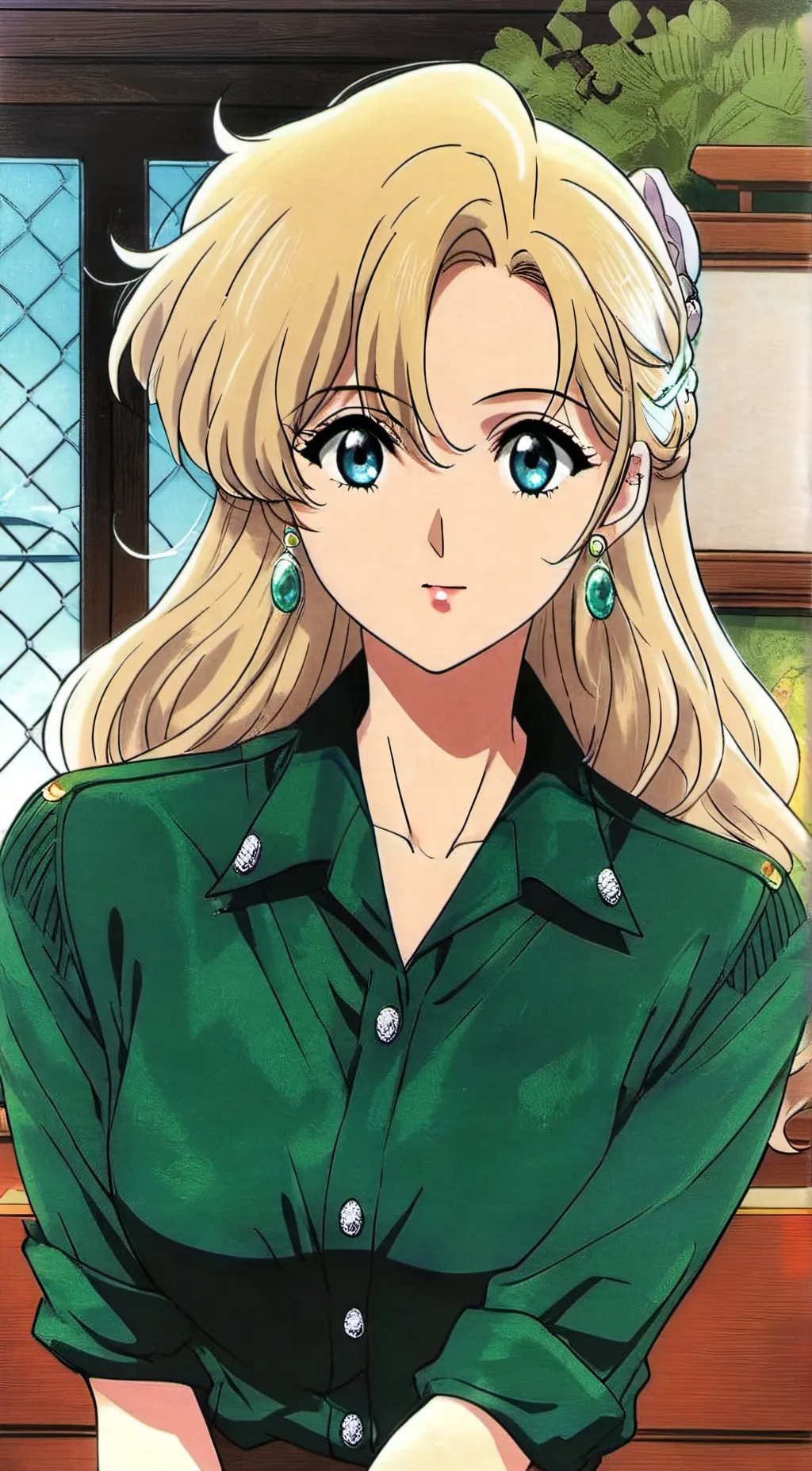 ai character: Evelyn. background
