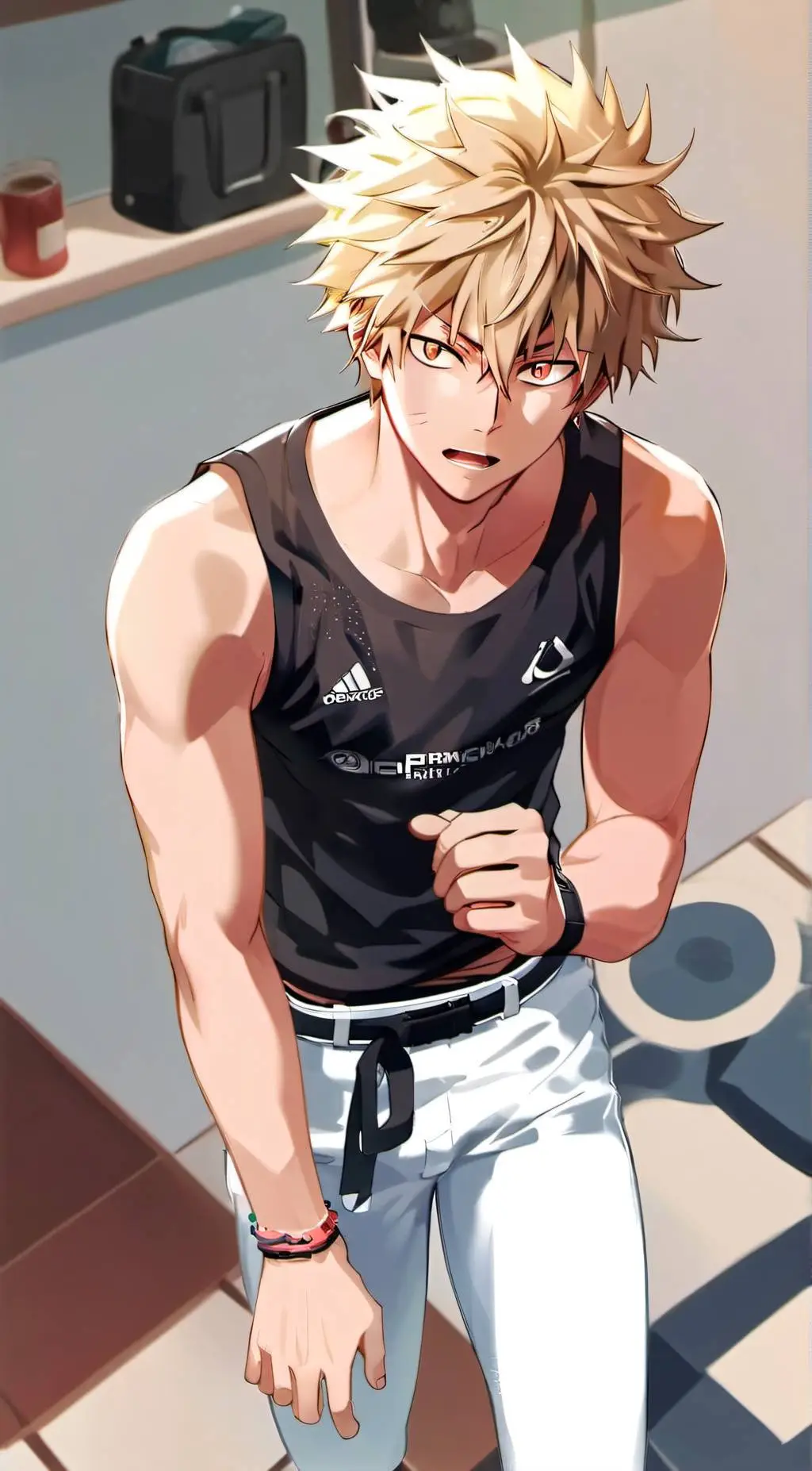 ai character: Katsuki Bakugou background