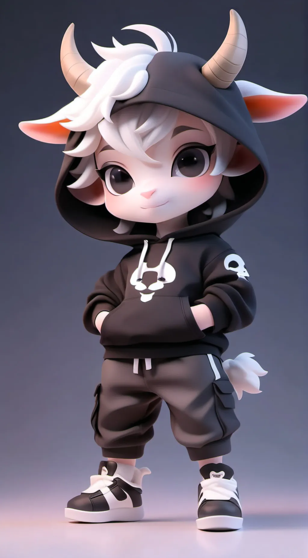 ai character: drippy goat background